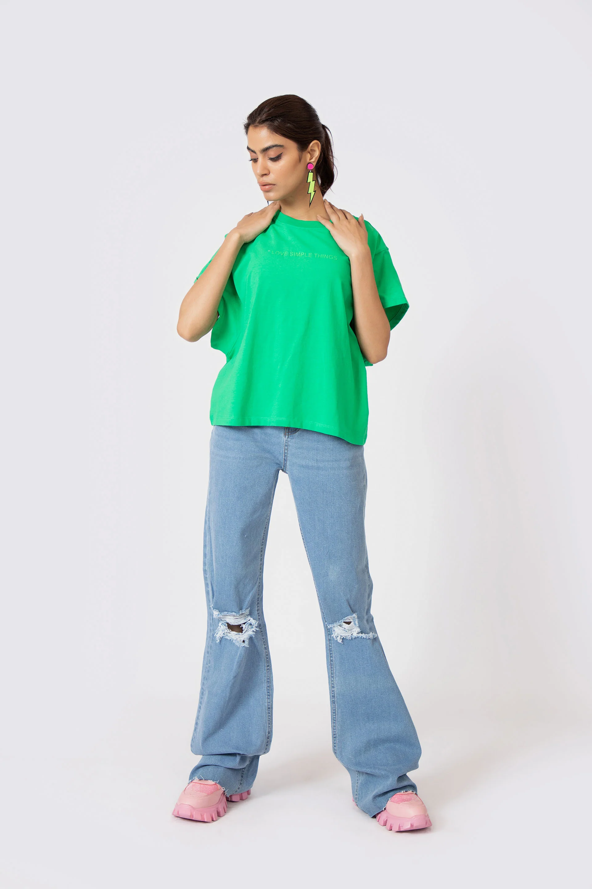 Beltless Wide Jeans - Image 3