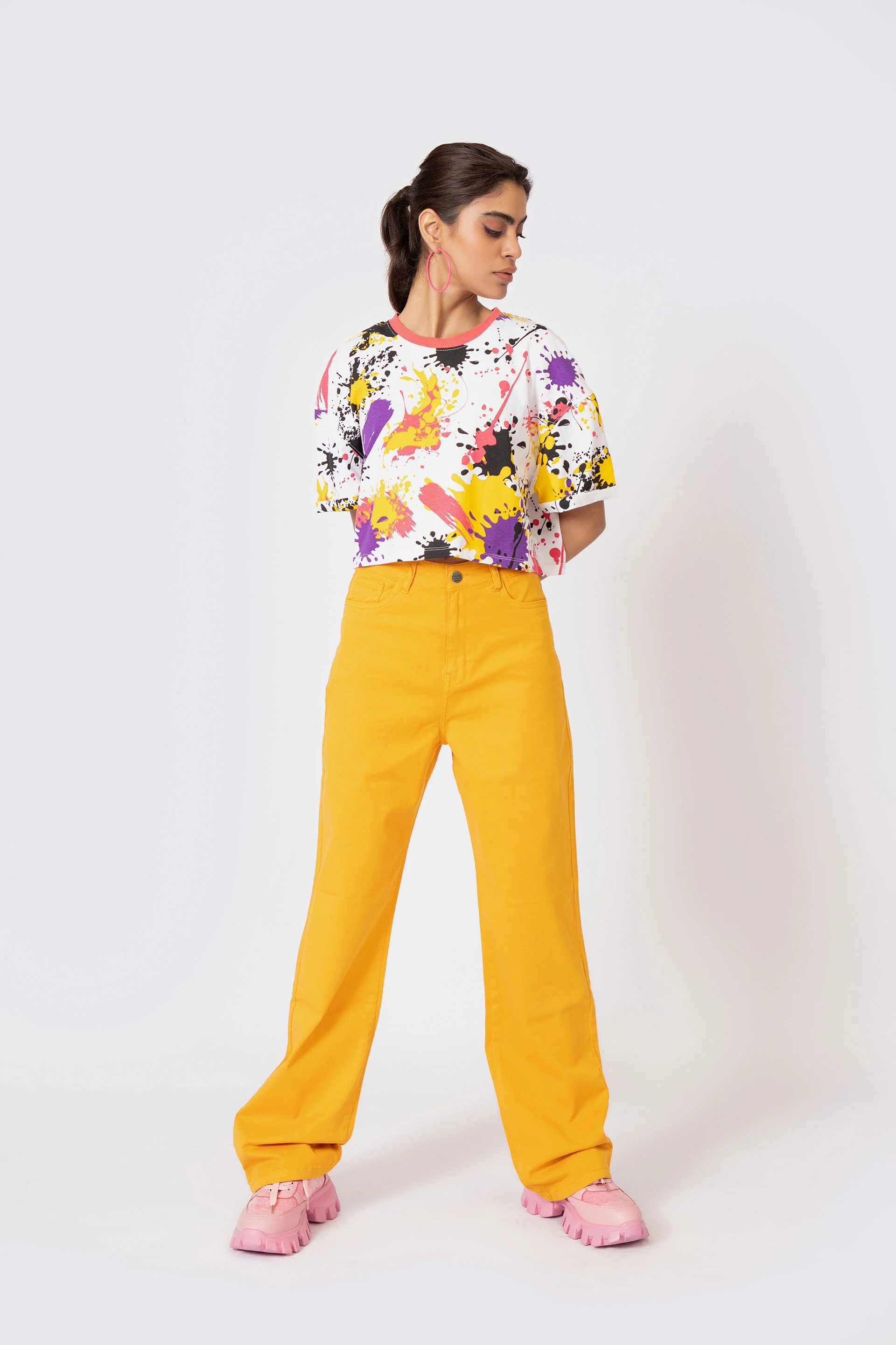 Coloured Pants Yellow - Image 2
