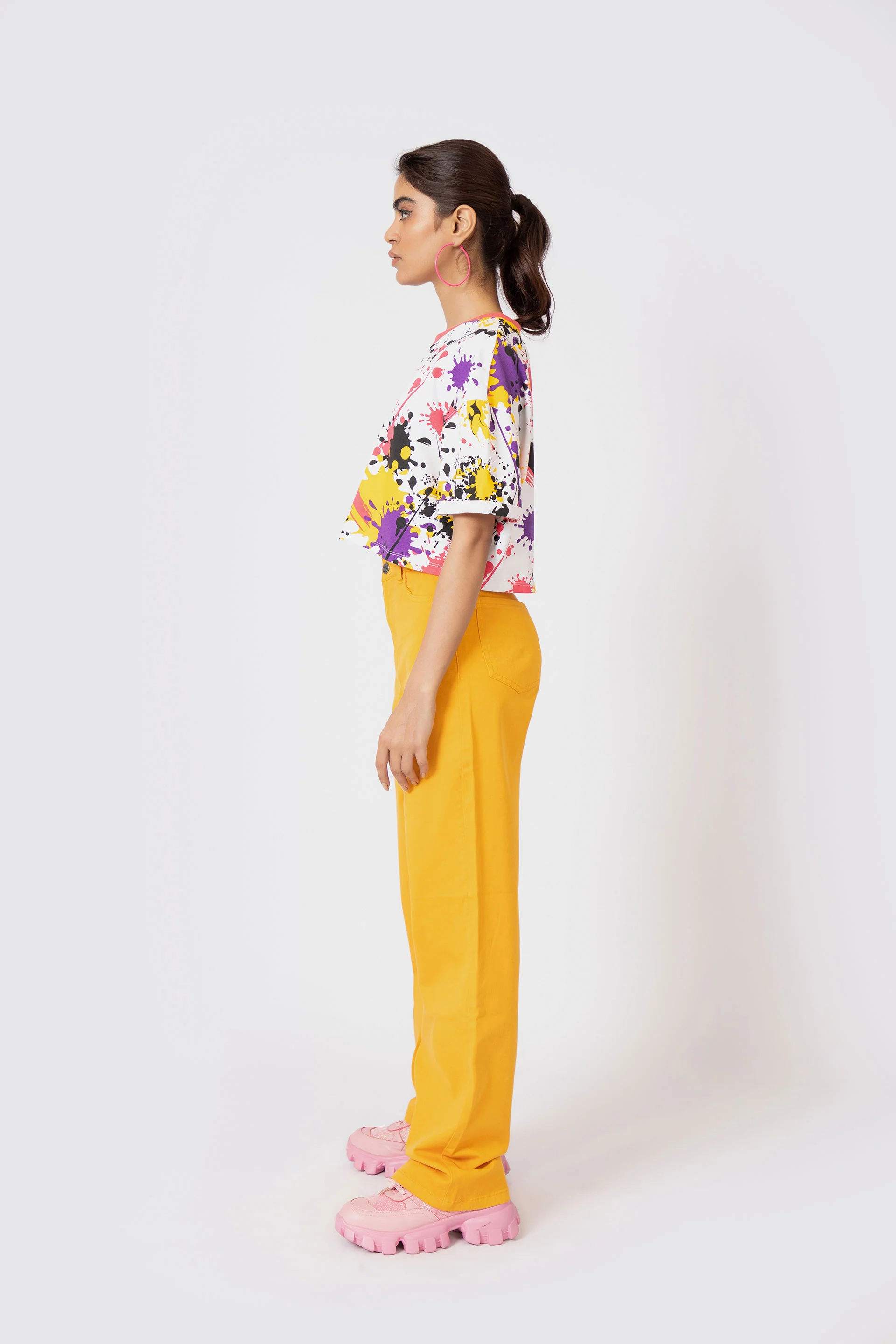 Coloured Pants Yellow - Image 3