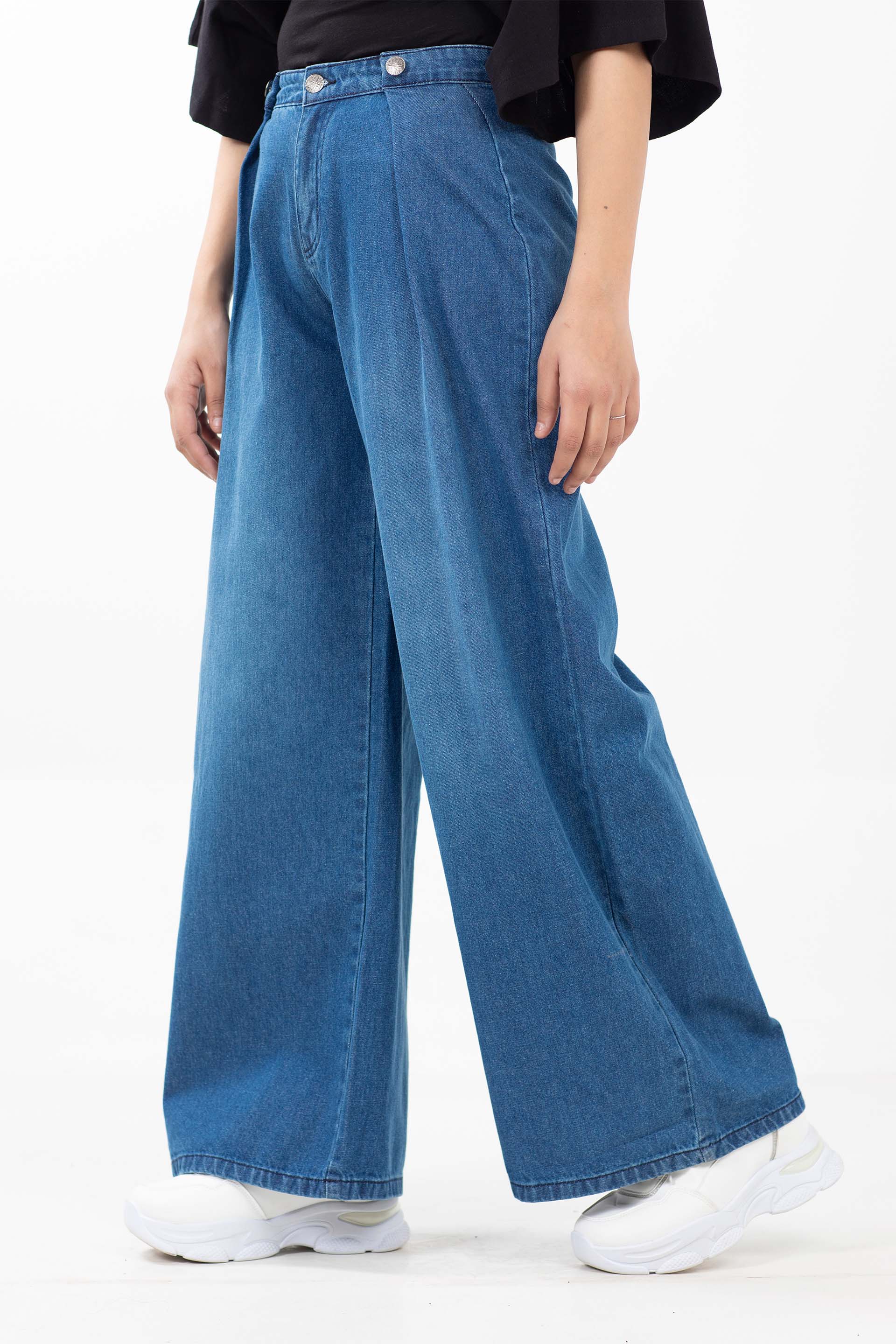 Pleated Baggy Jeans - Image 2