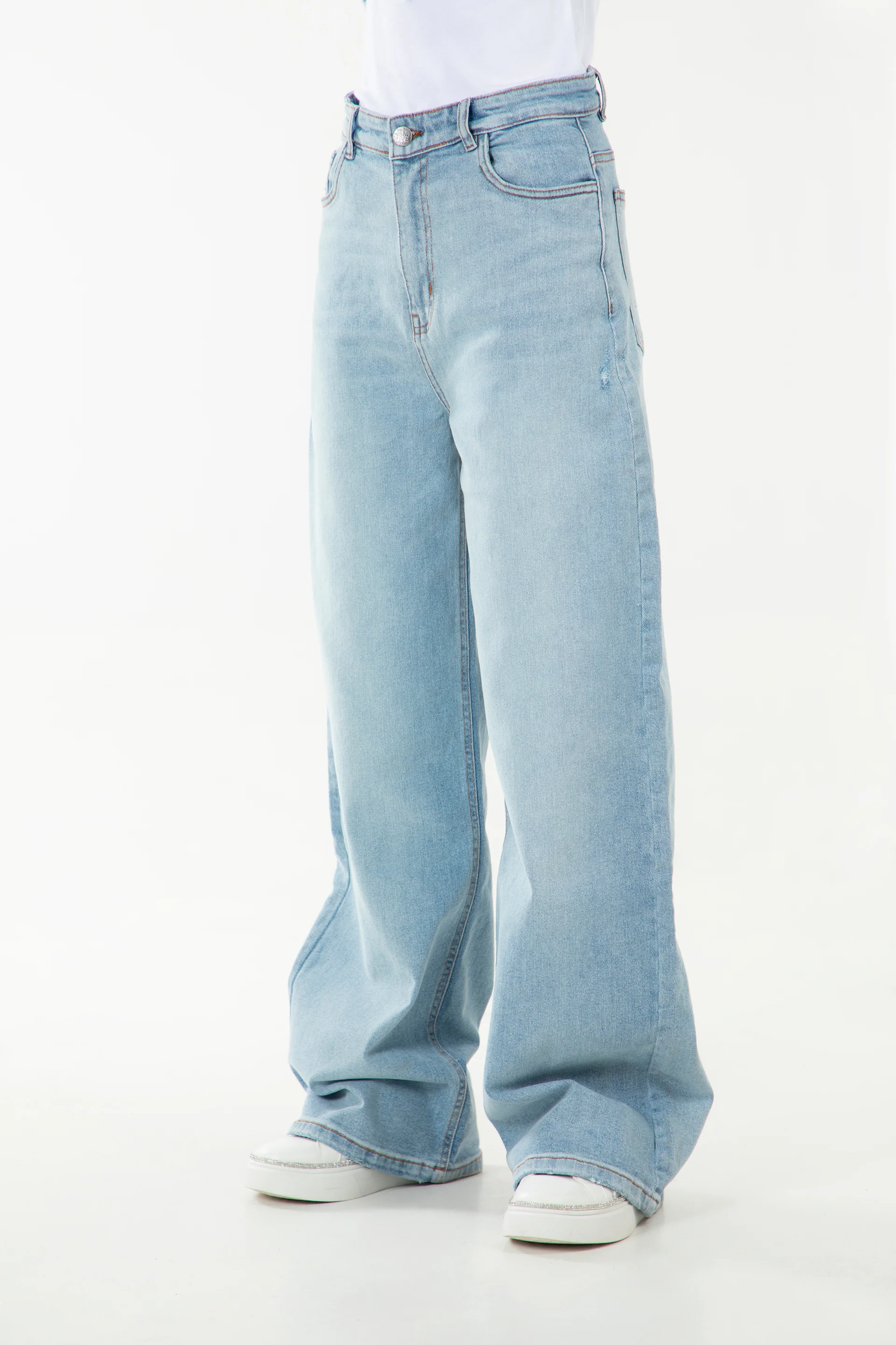 Washed Wide Leg Jeans - Image 2