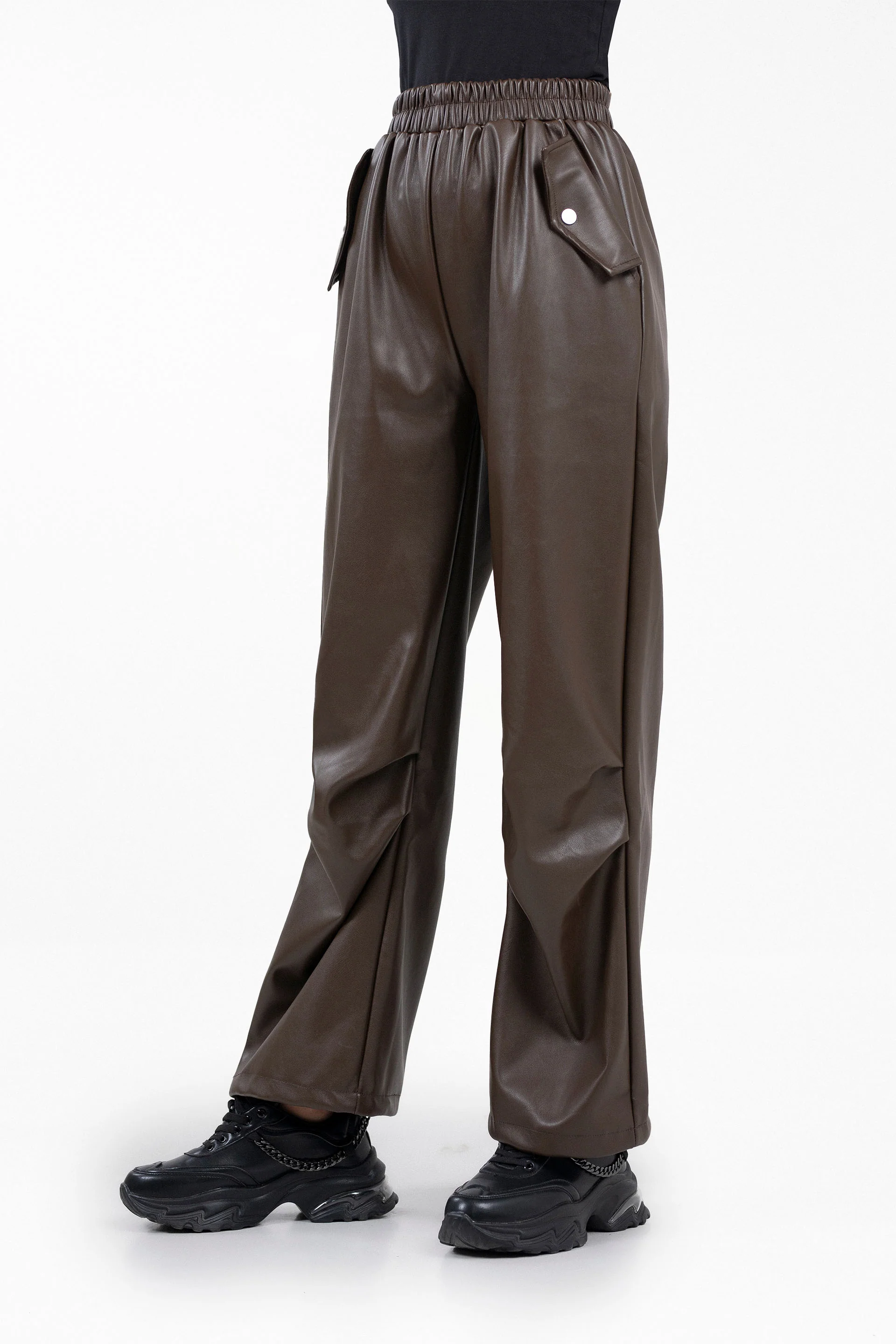 Leather Jogger Pants - Image 2