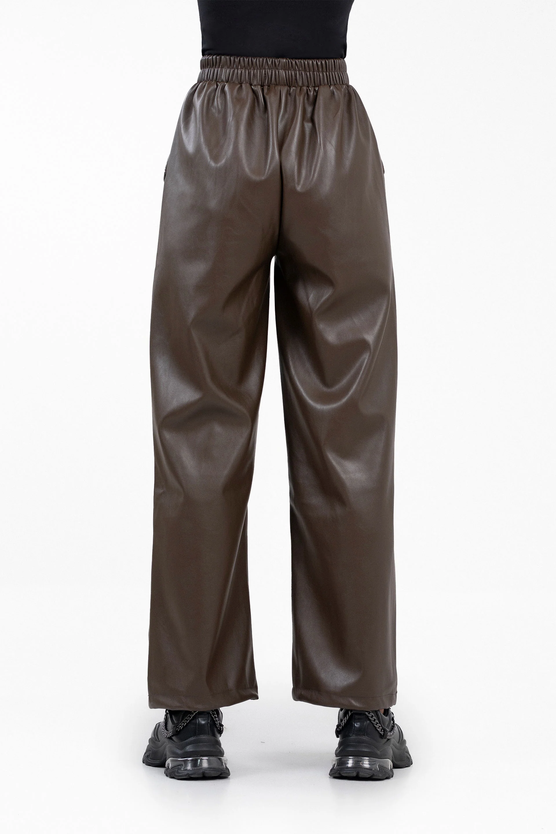 Leather Jogger Pants - Image 3