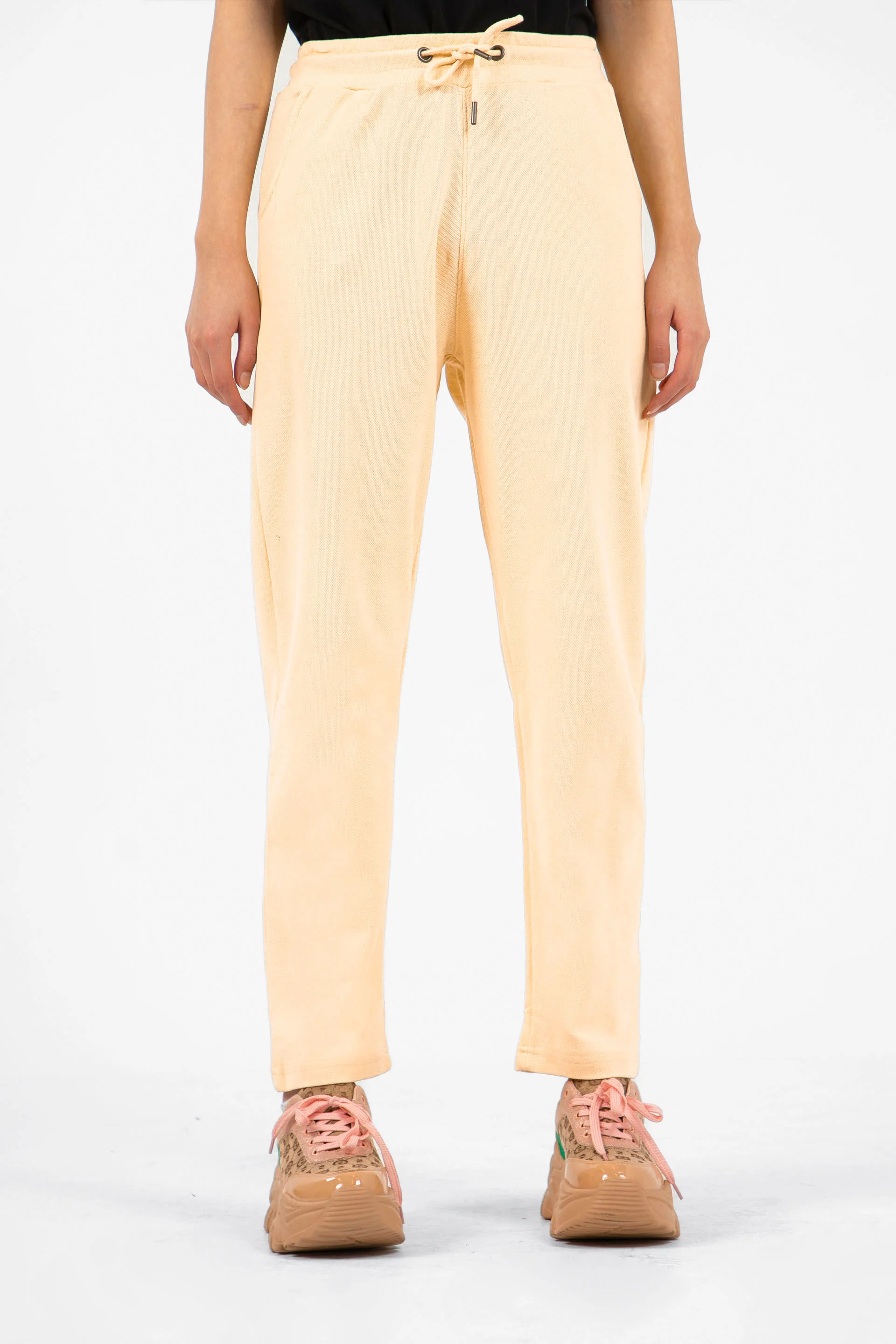 Textured Trousers Beige - Image 3