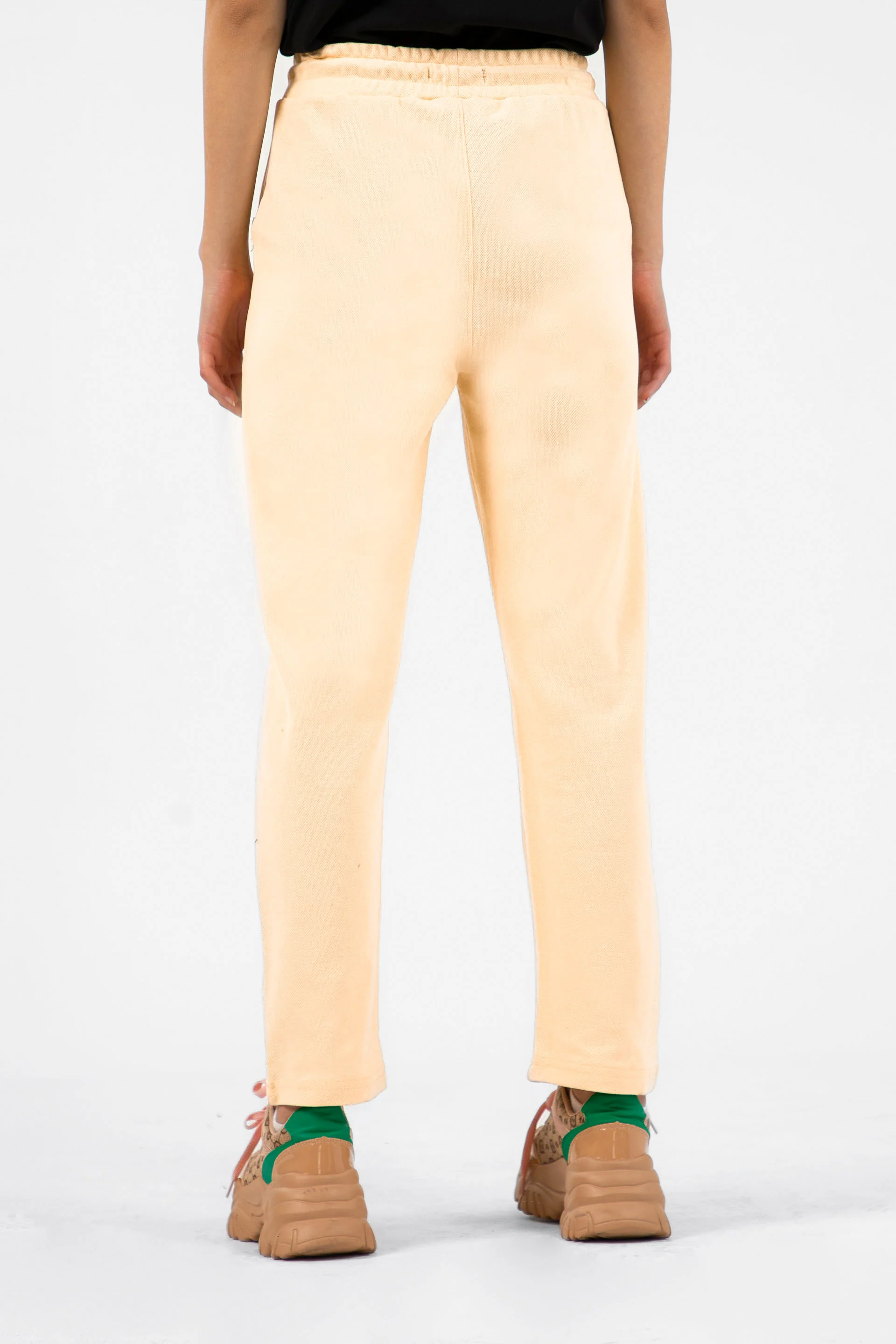 Textured Trousers Beige - Image 4