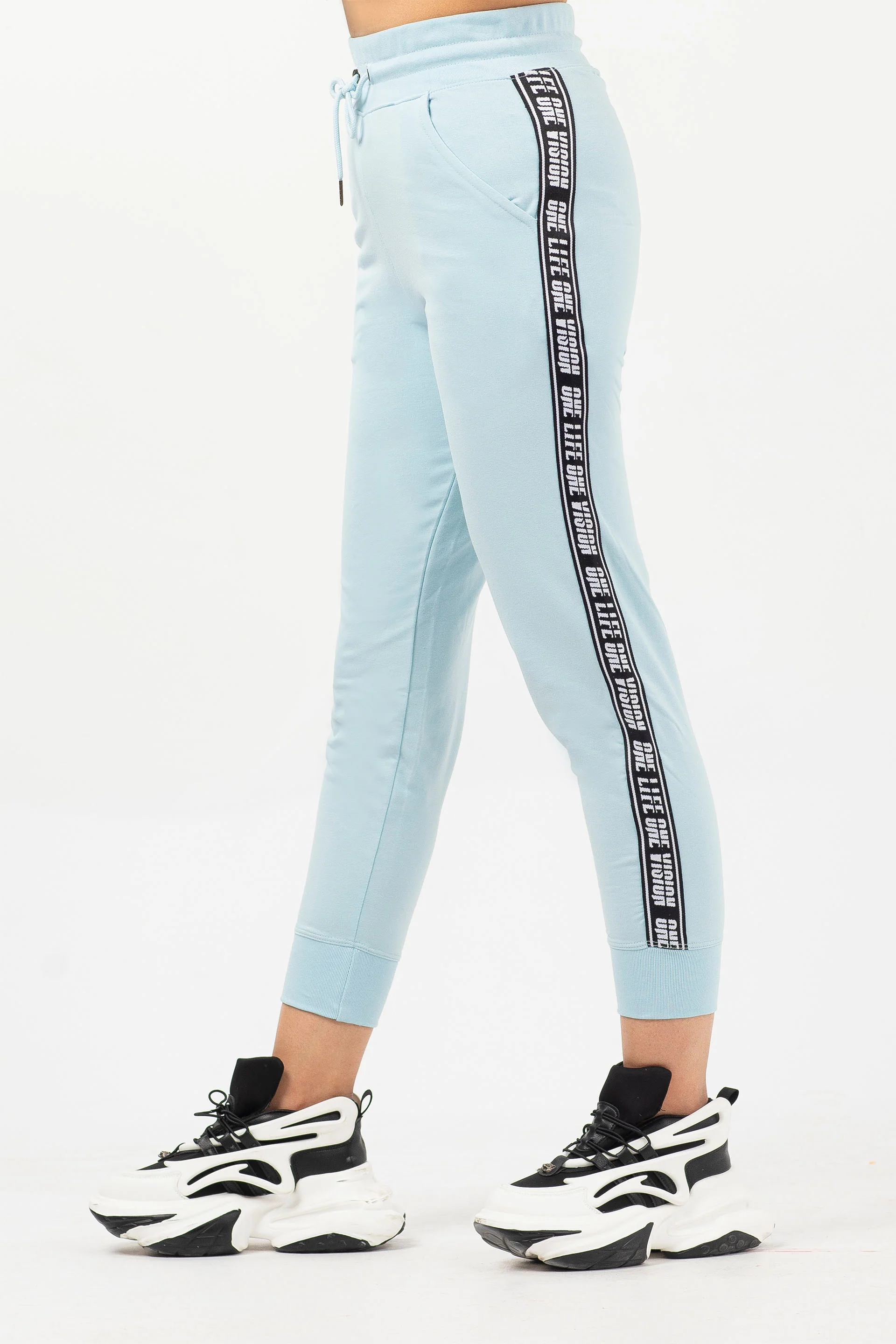 Tape Track Pants Blue - Image 2