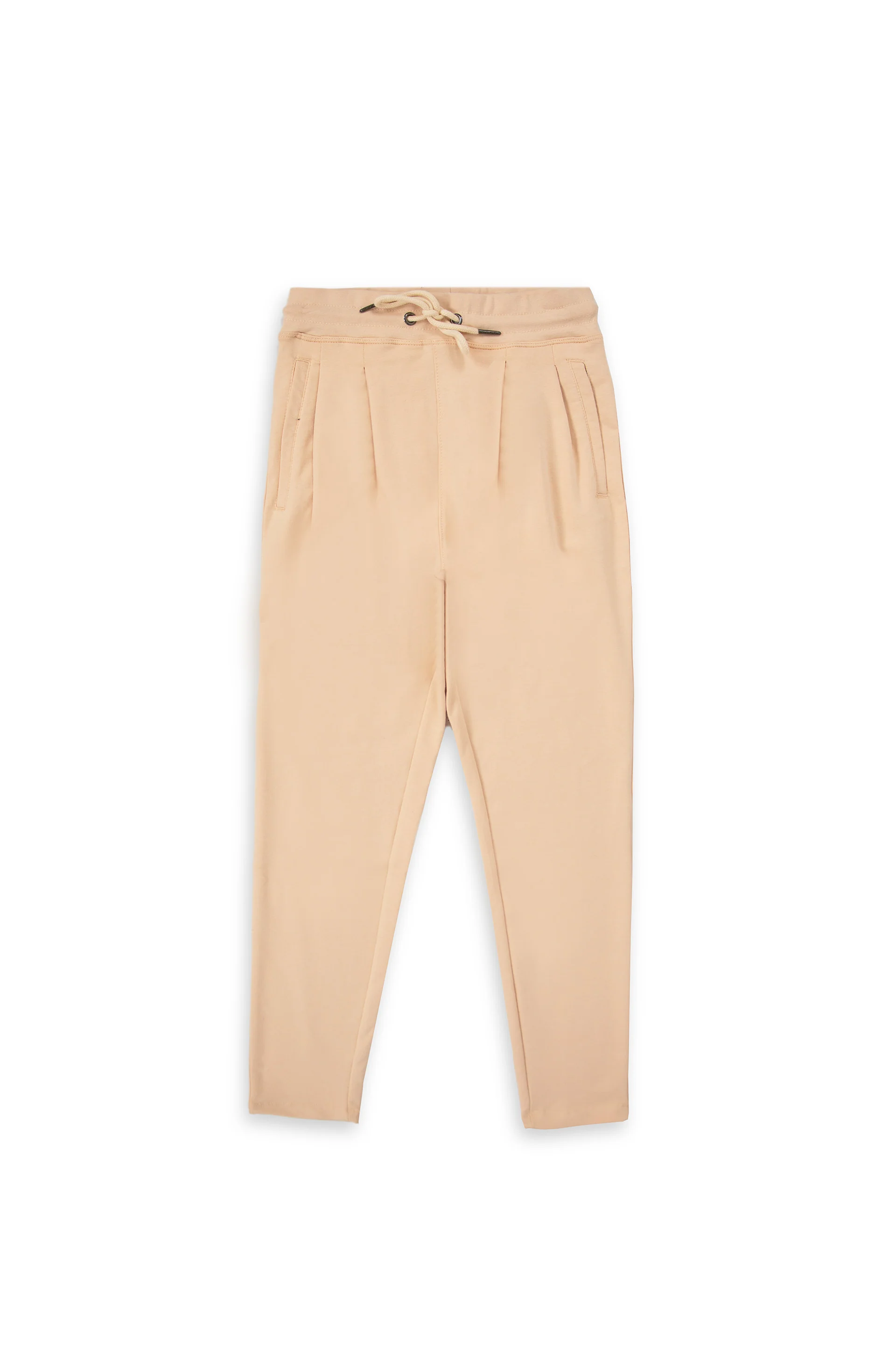 Pleated Track Pants Beige - Image 5