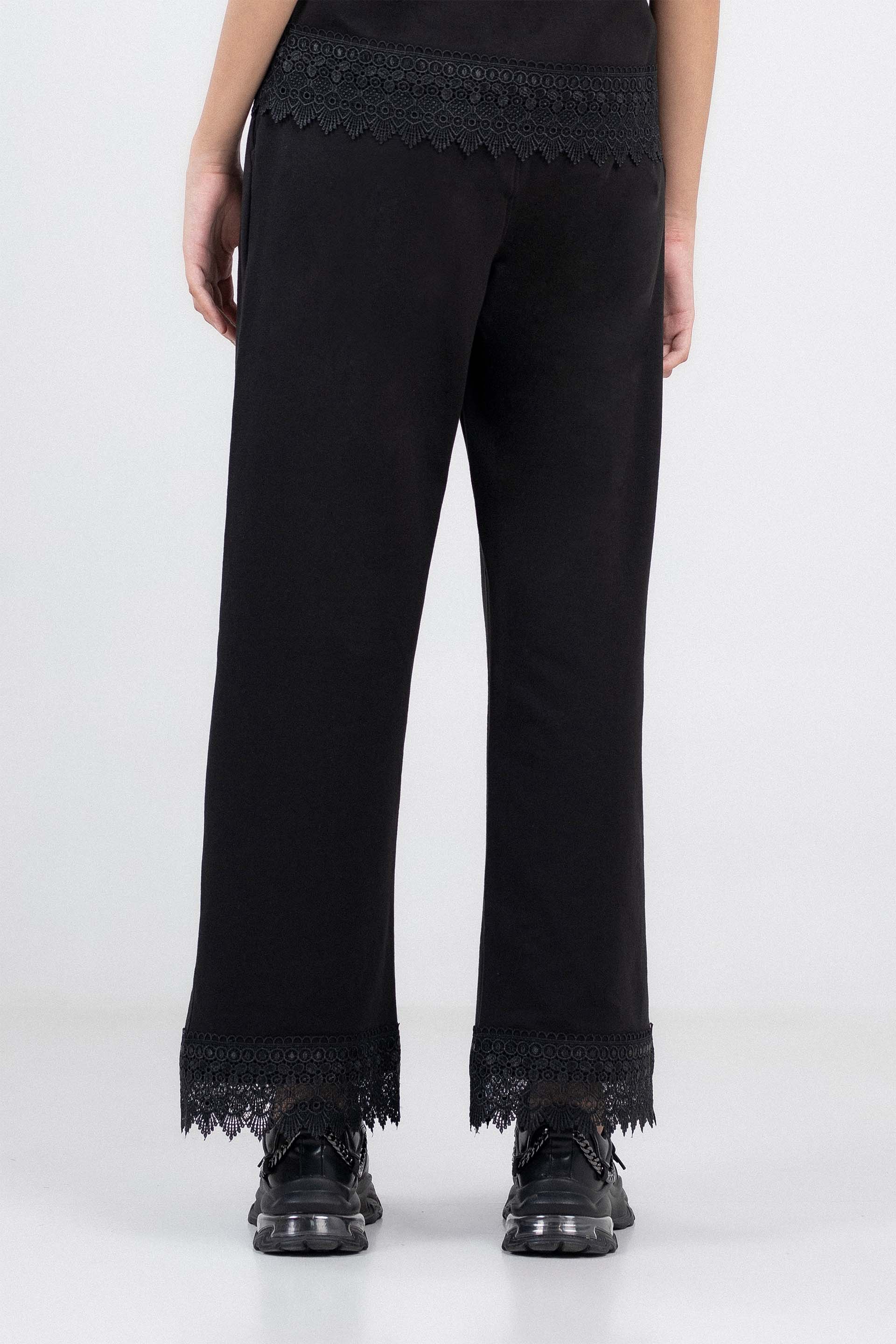 Wide Leg Lace Trousers - Image 3