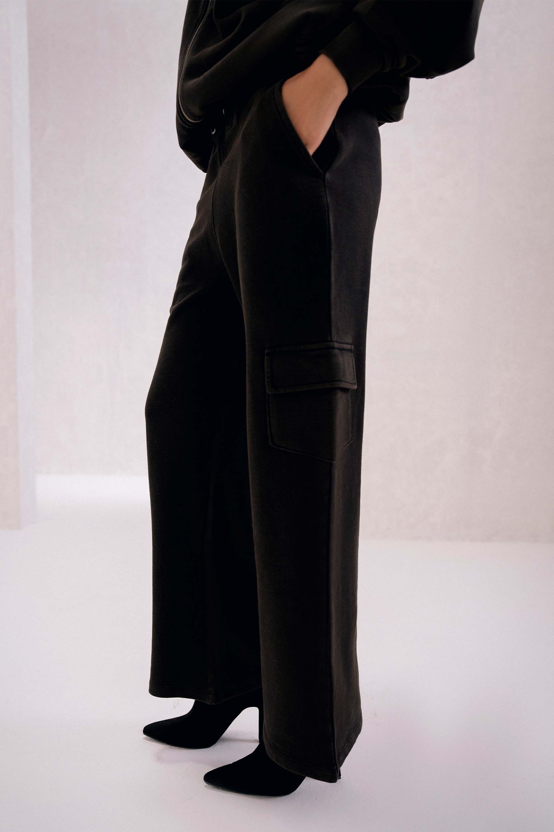 Wide Leg Cargo Trousers - Image 2