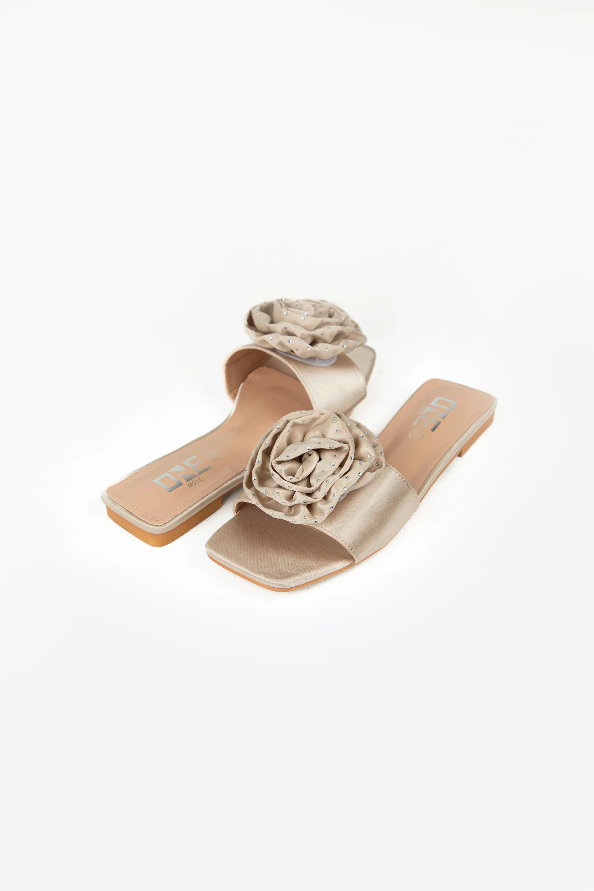 Floral Flats Beige - Image 3