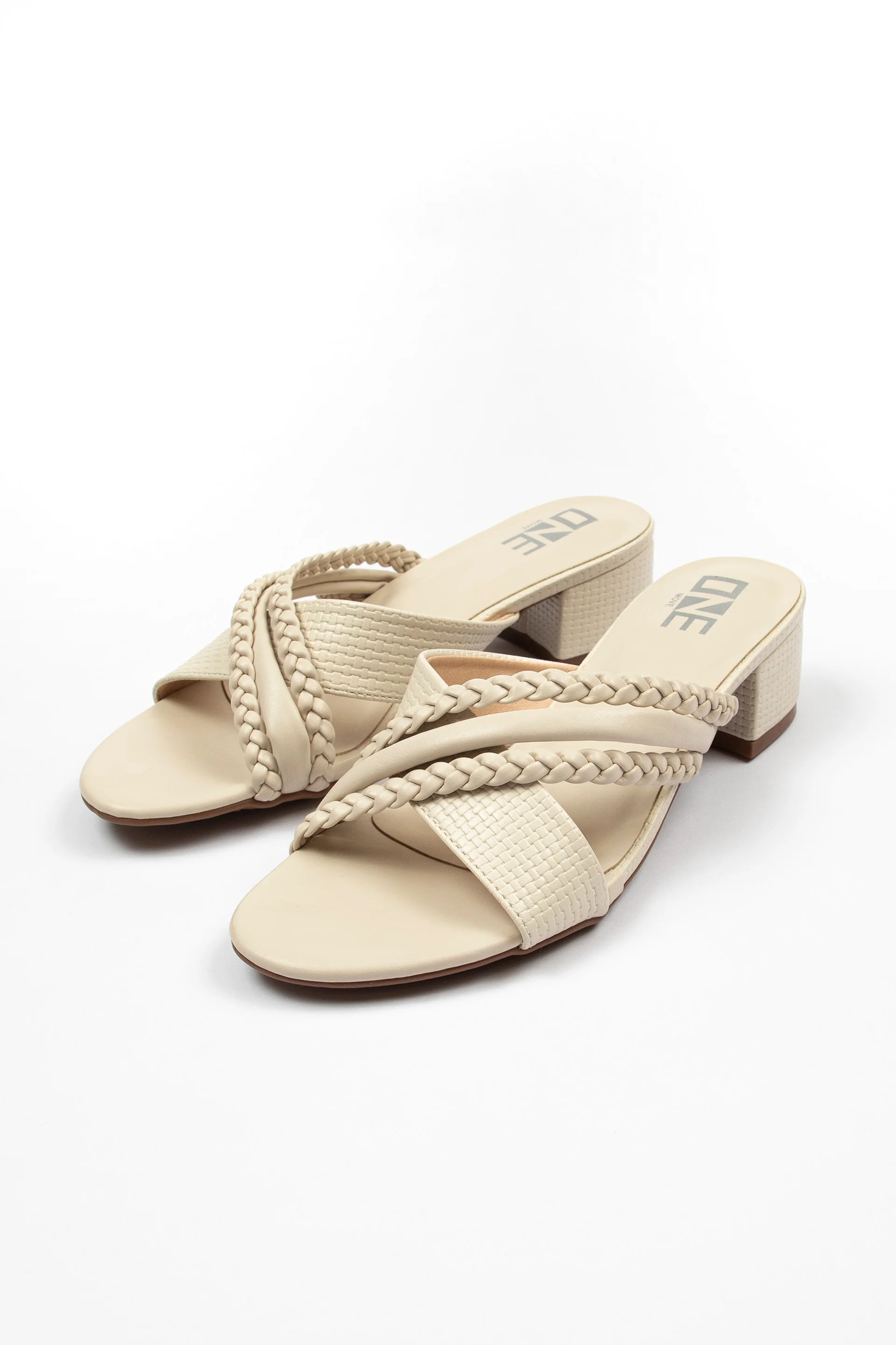 Textured Sandals Off White