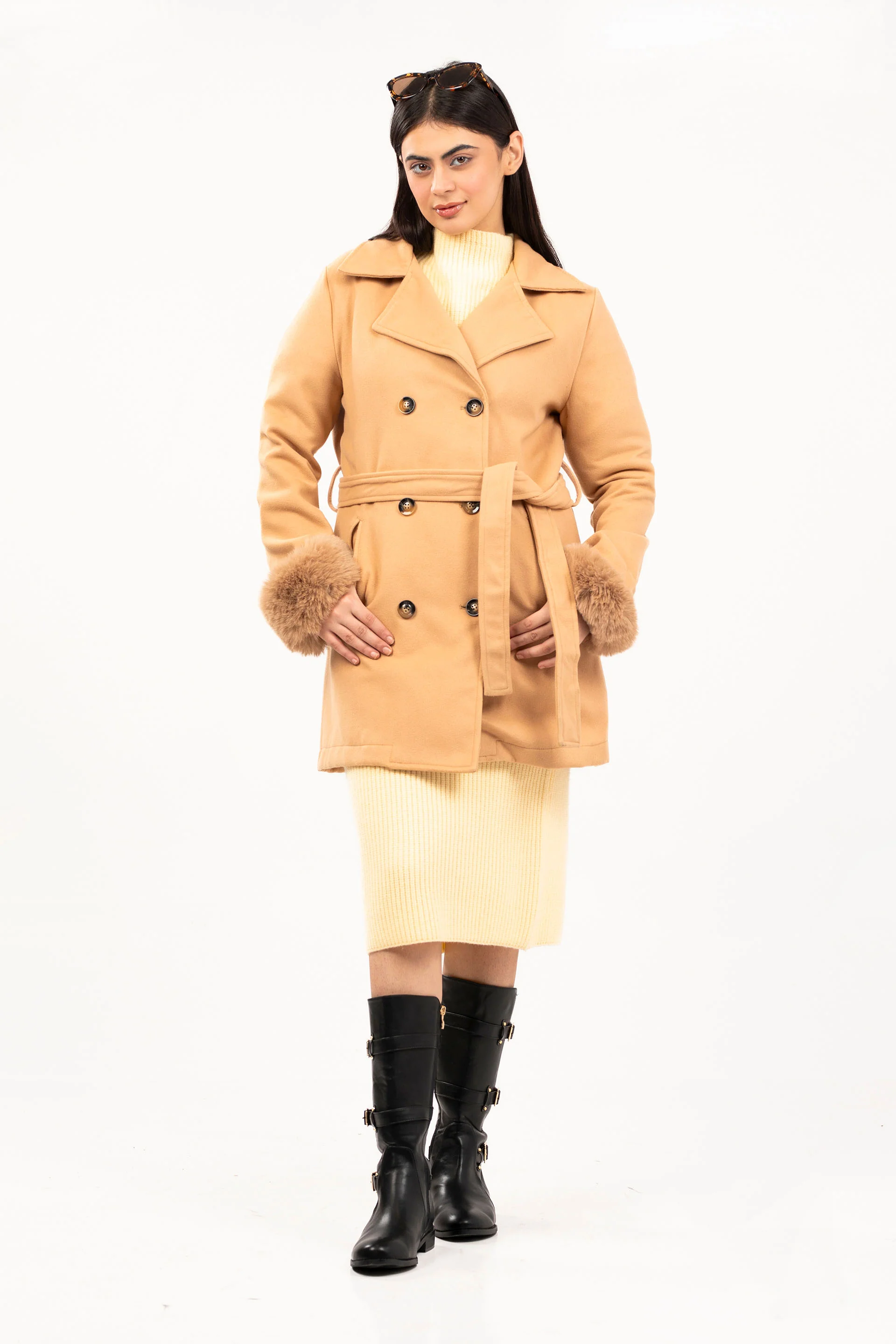 Textured Long Coat