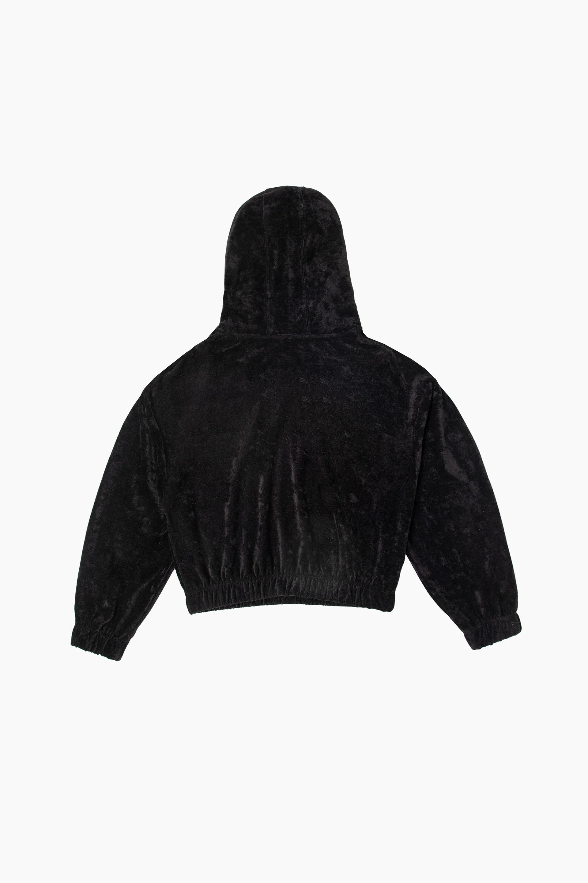 Velour Cropped Hoodie - Image 3