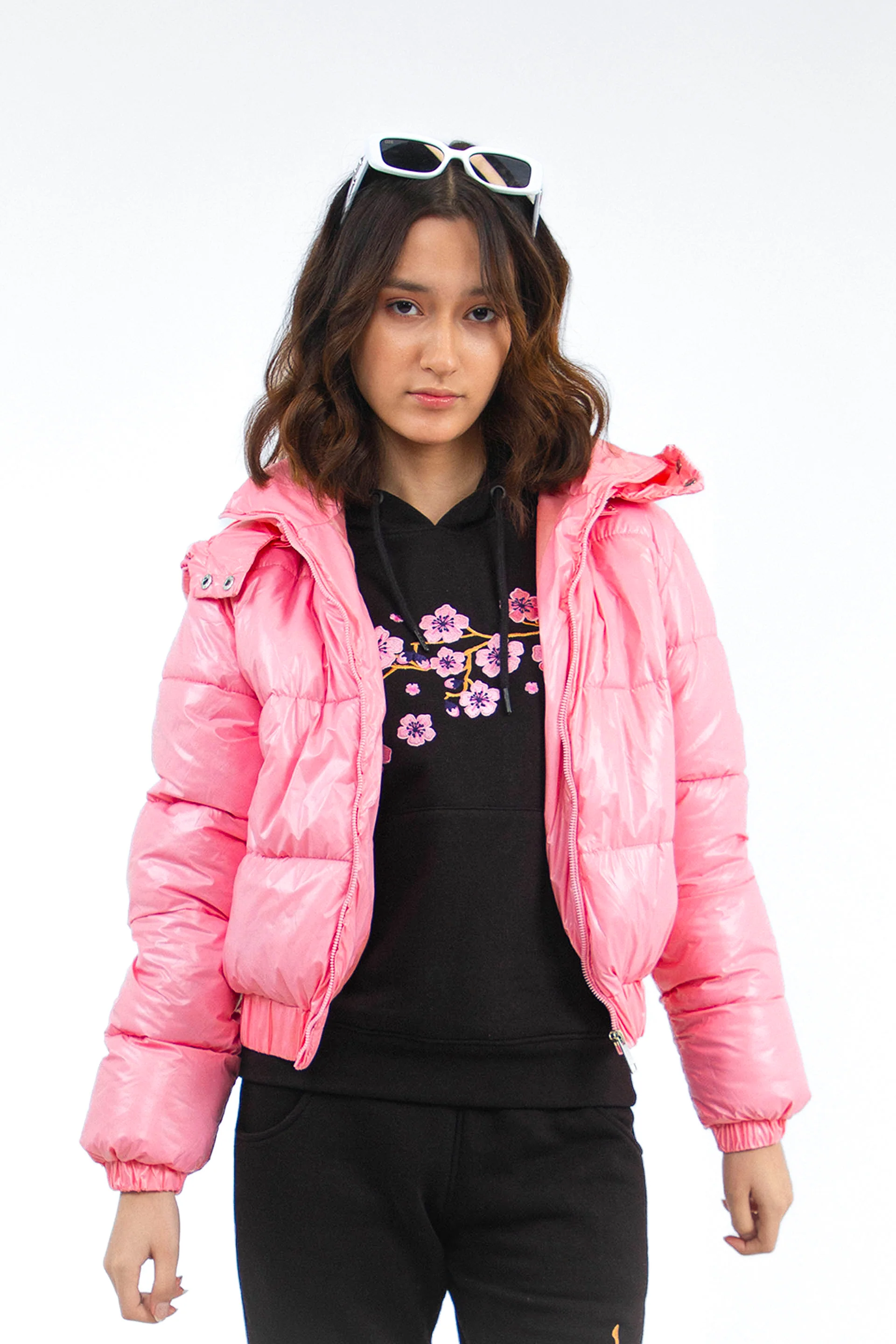 Hooded Puffer Pink - Image 2