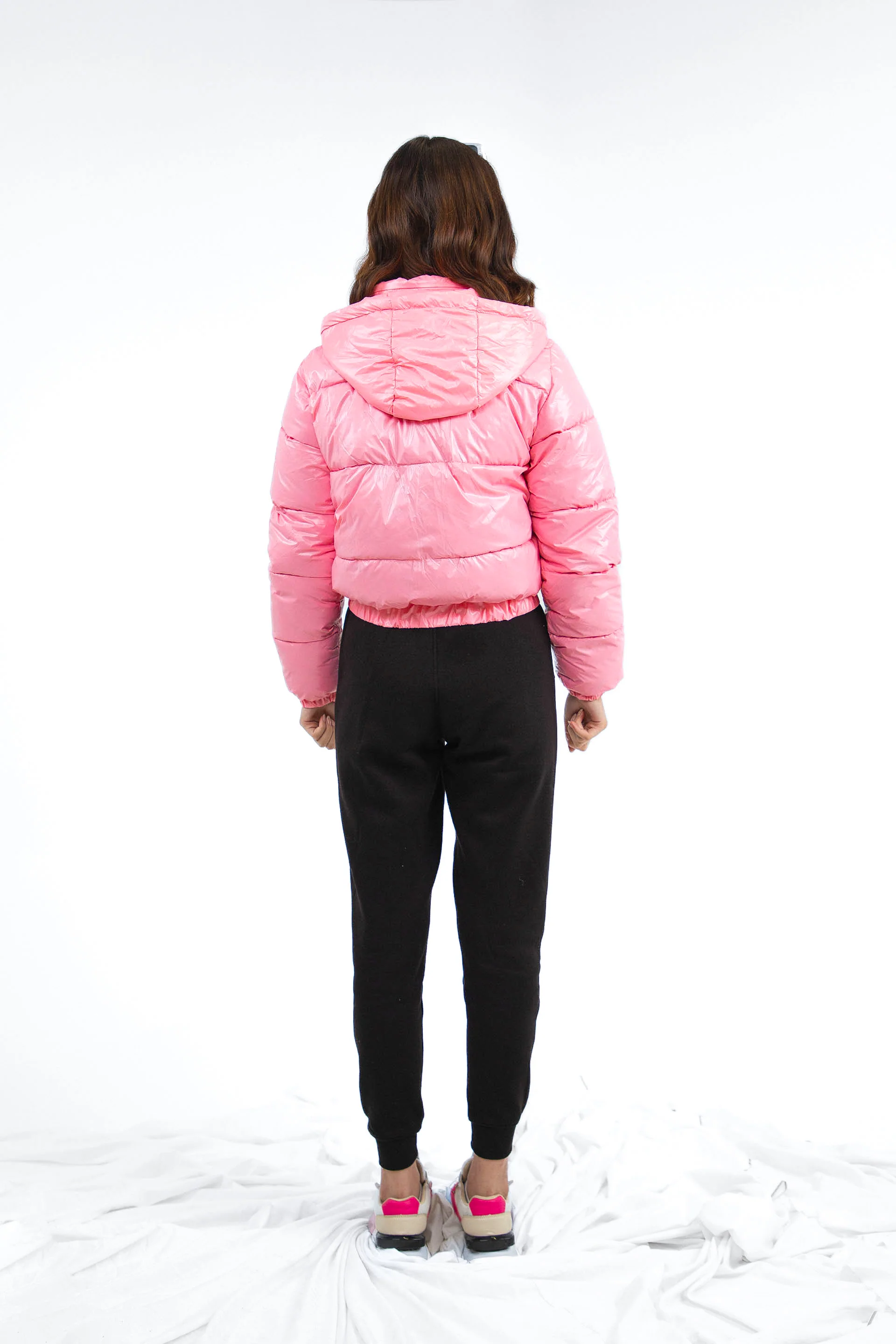 Hooded Puffer Pink - Image 4