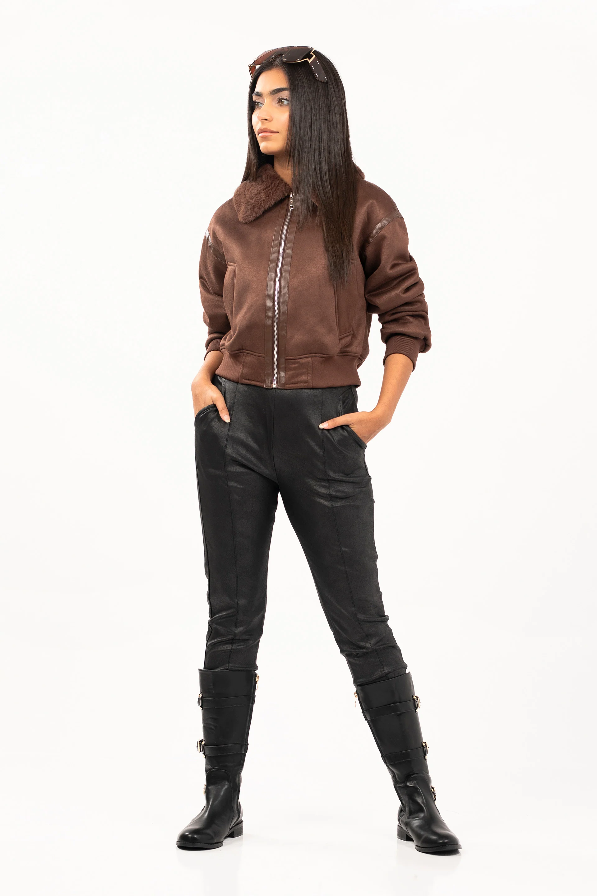 Leather Textured Jacket - Image 2