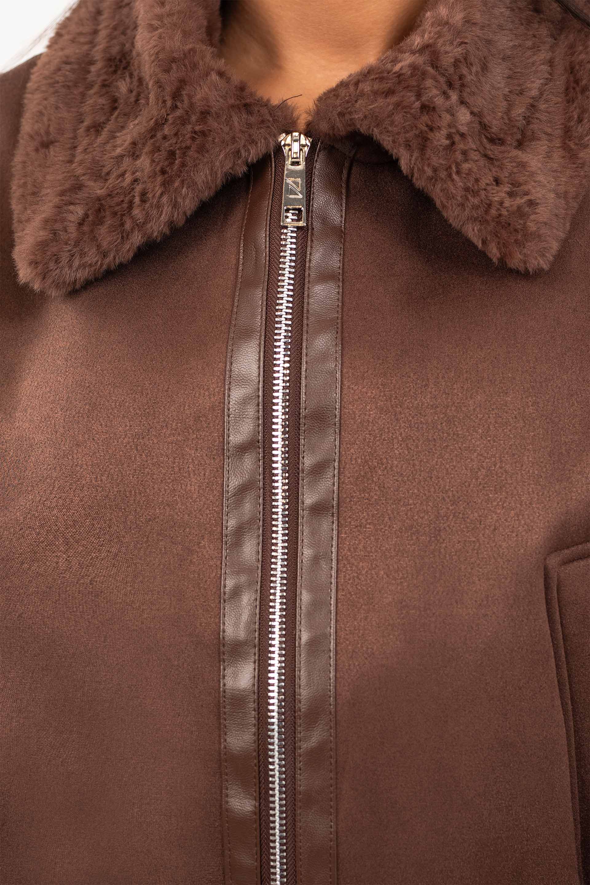 Leather Textured Jacket - Image 4