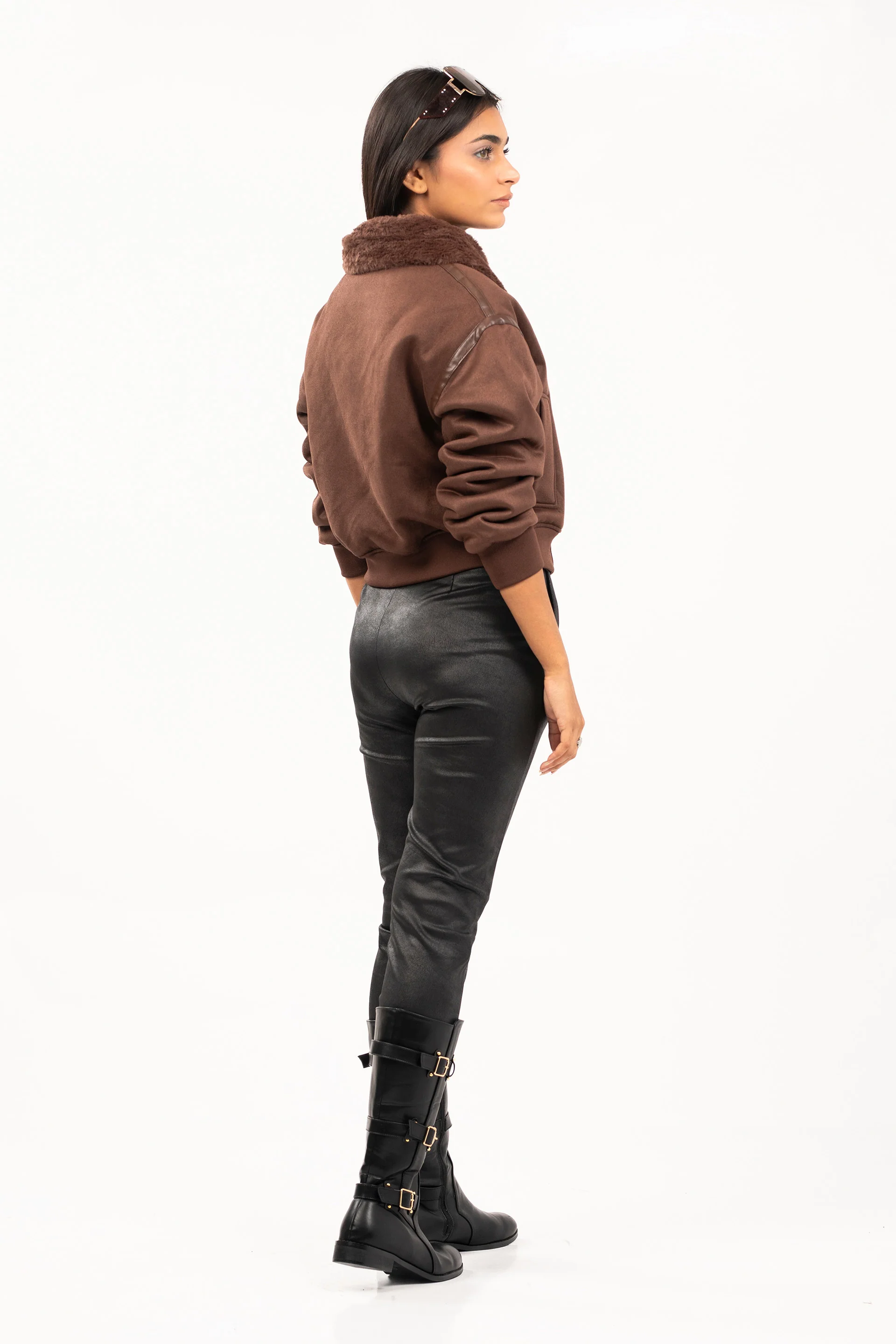 Leather Textured Jacket - Image 6