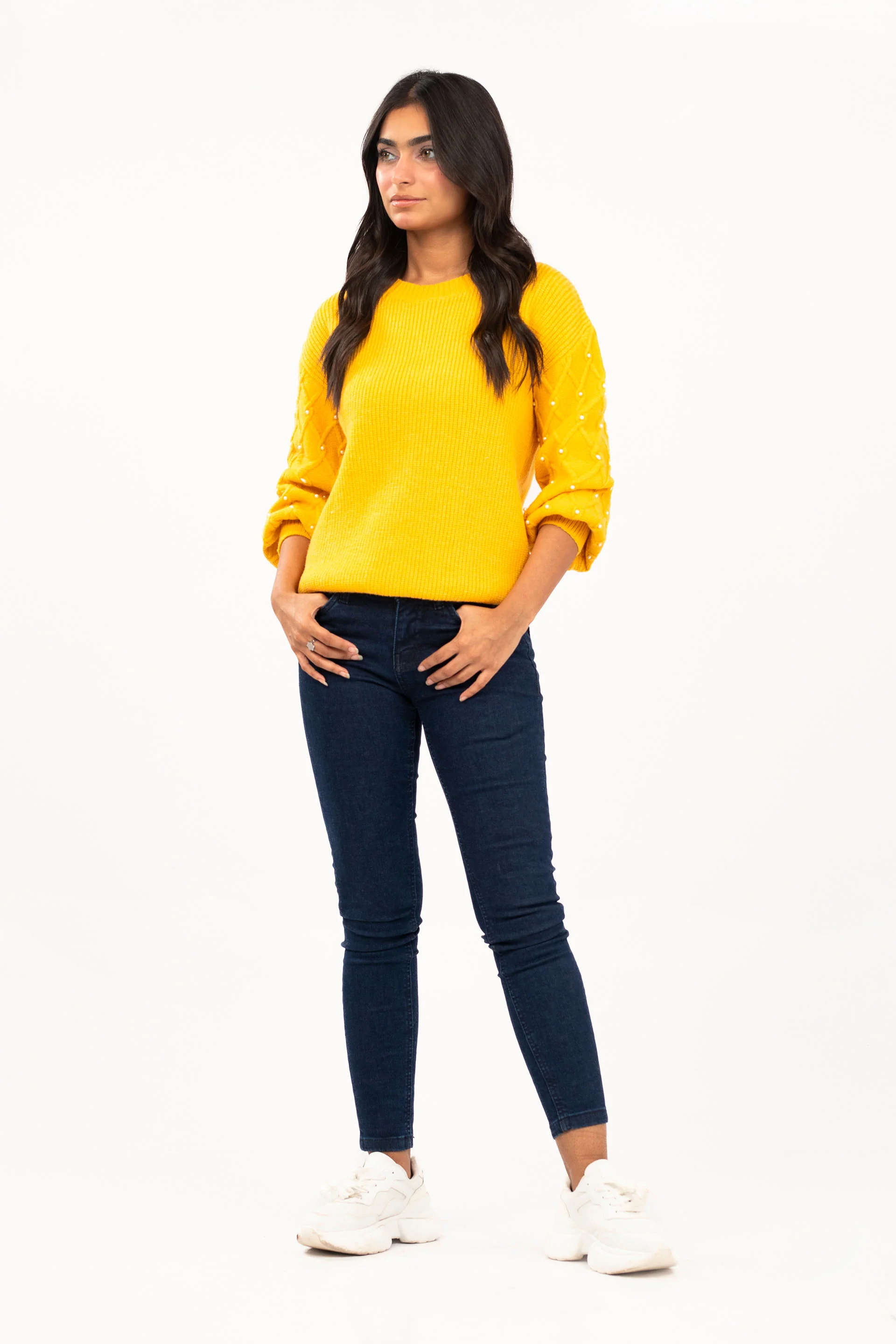 Faux Pearl Sweater - Image 2