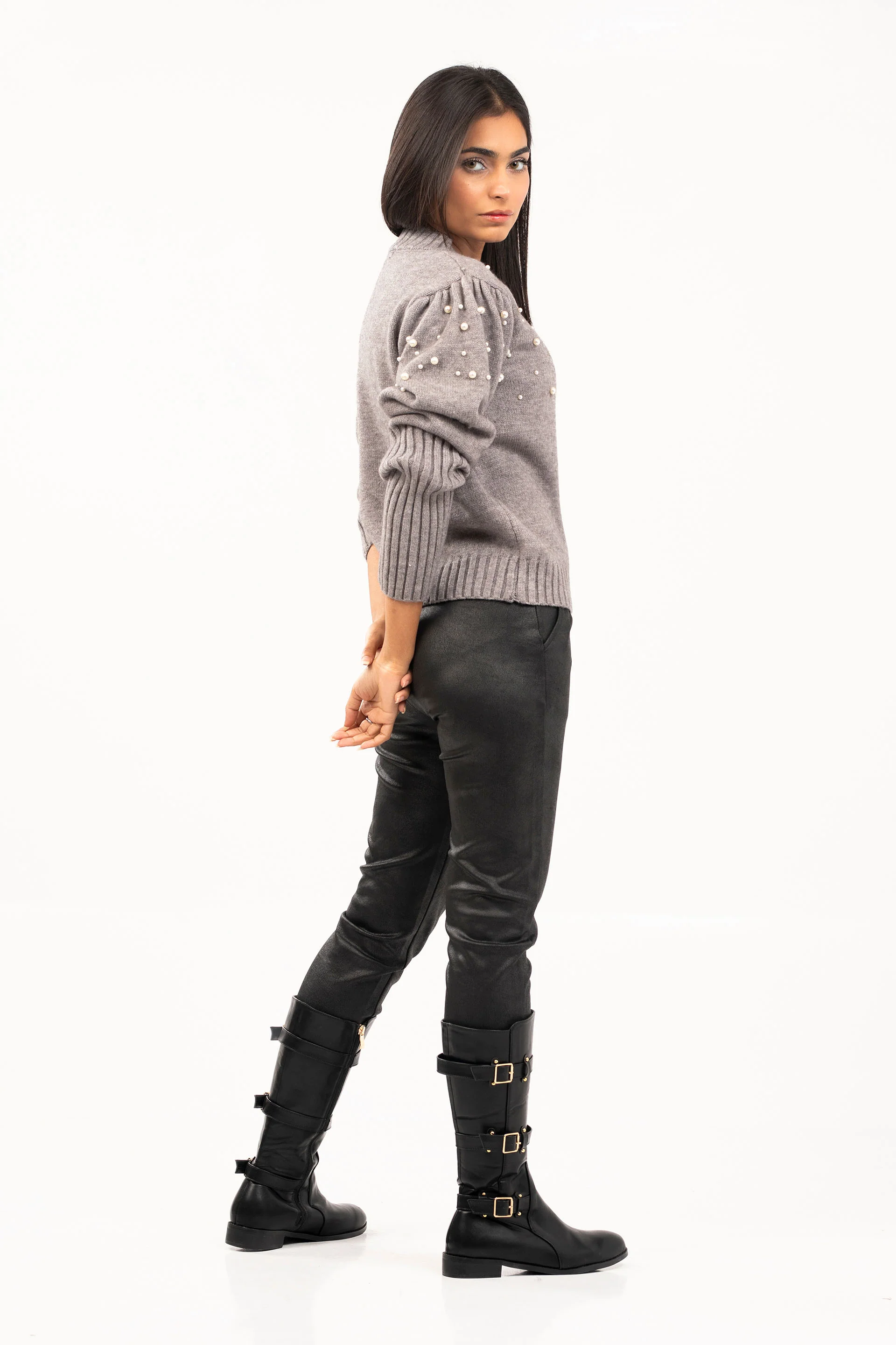 Faux Pearl Sweater - Image 4