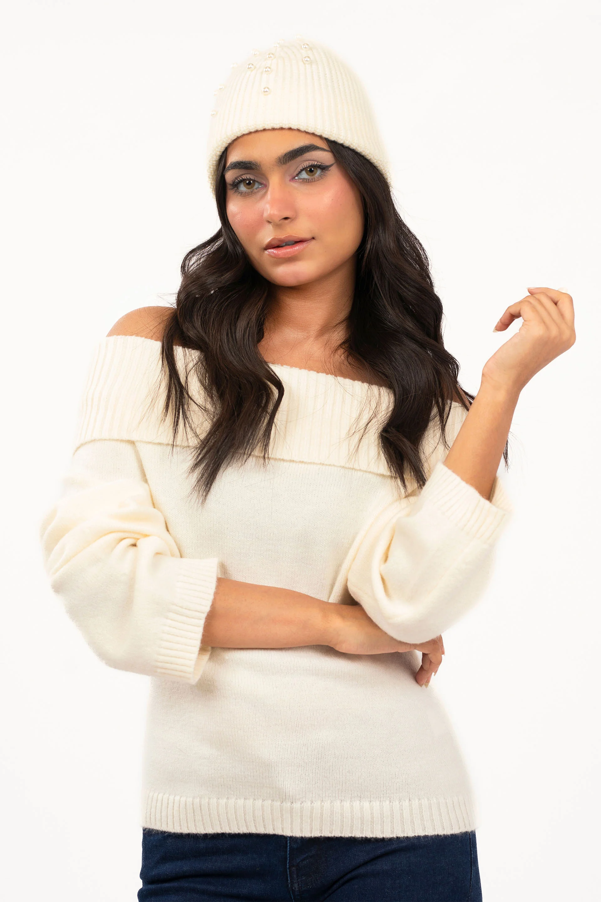 Off Shoulder Sweater - Image 4