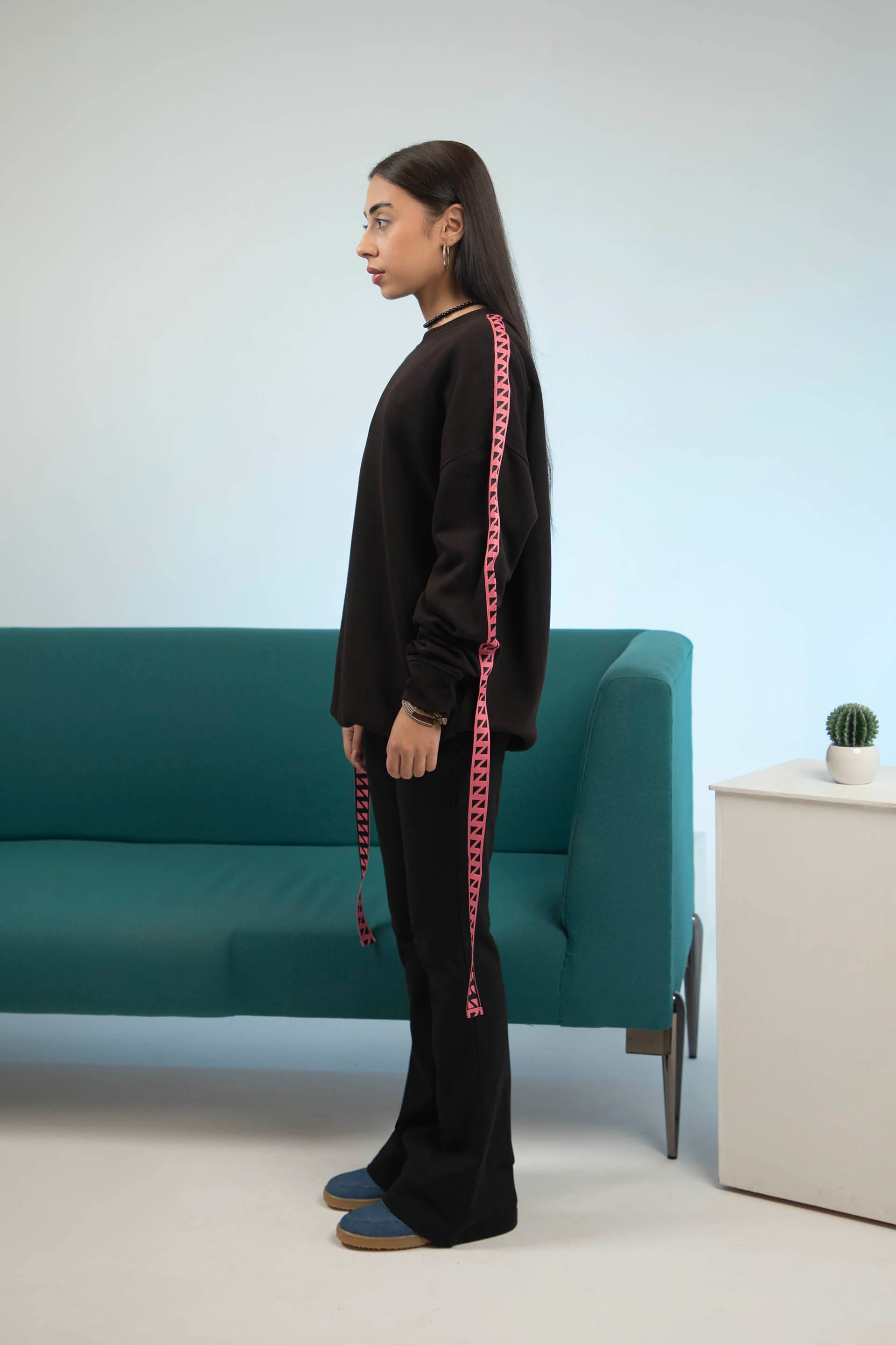 Tape Sweatshirt Black - Image 3