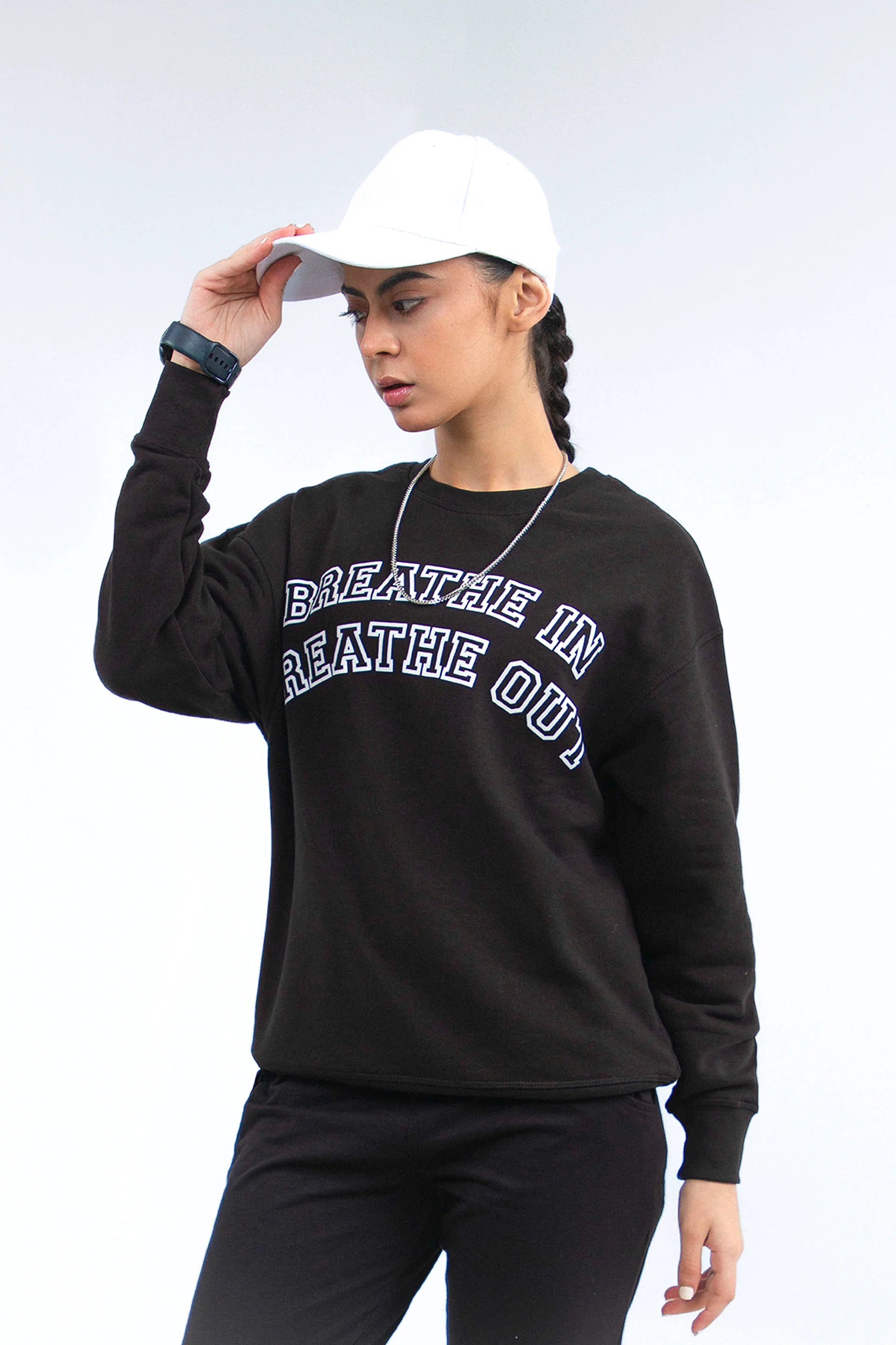 Statement Sweatshirt Black - Image 2