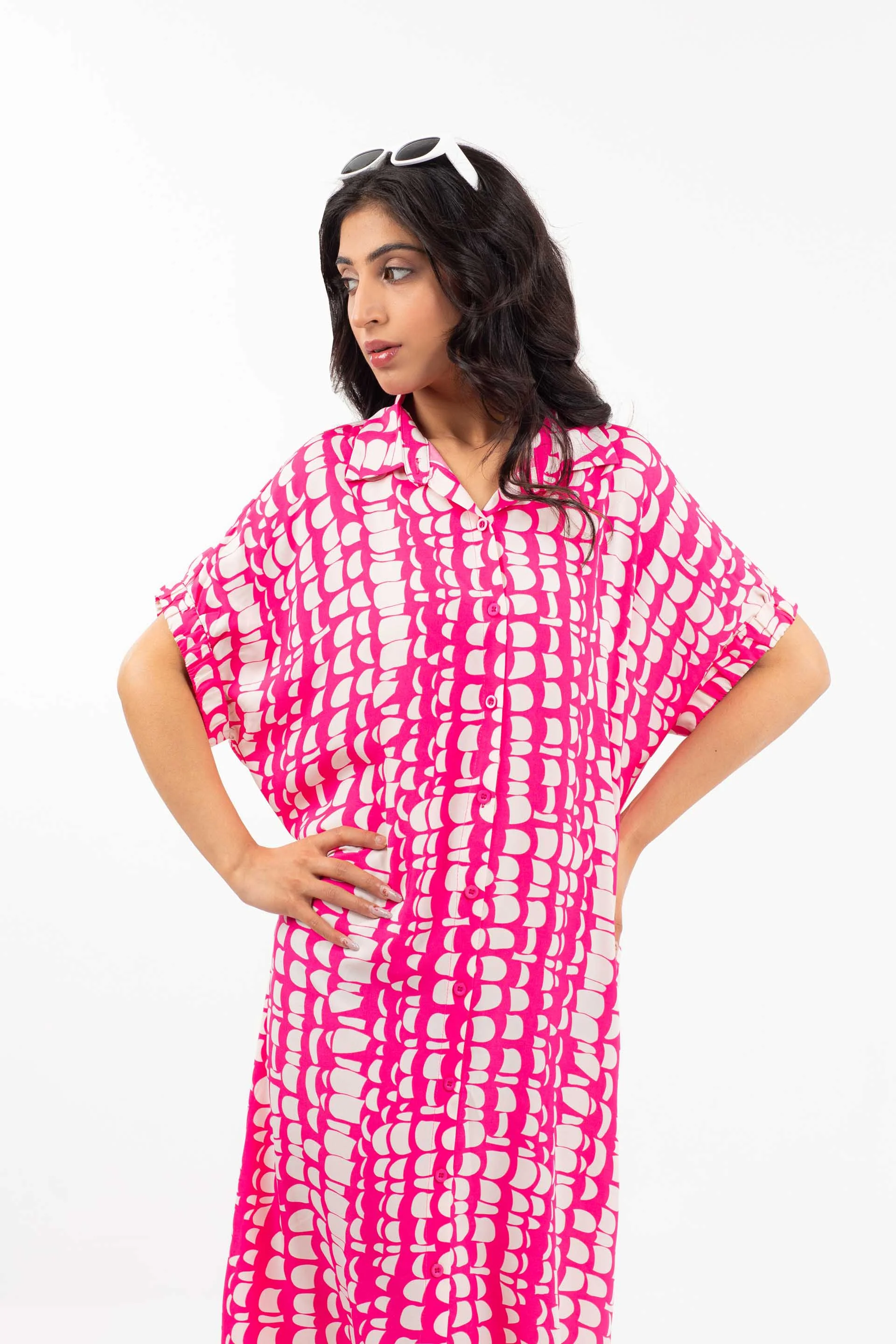Shirt Dress Pink - Image 3