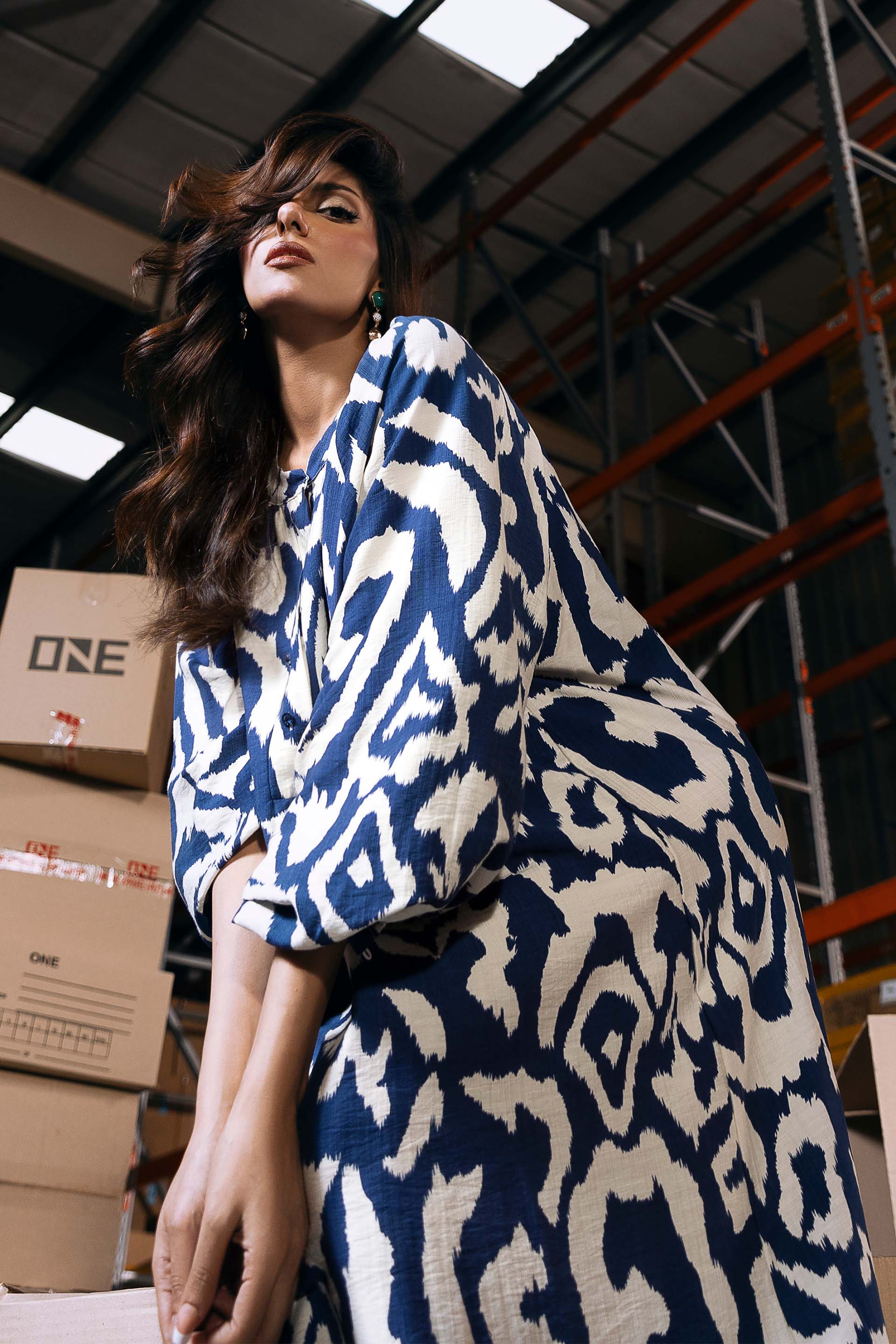 Printed Tunic Dress - Image 3