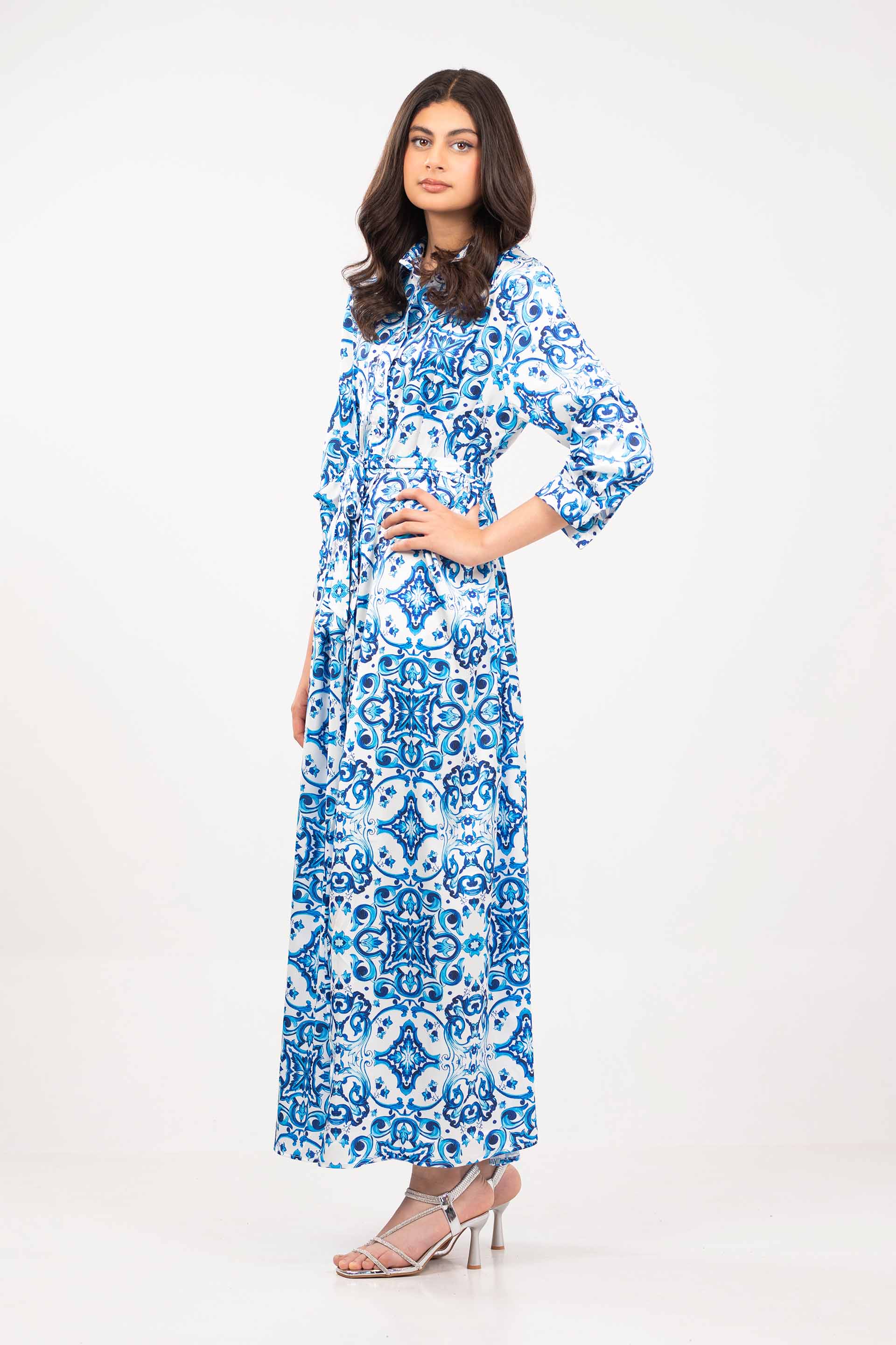 Printed Volume Dress - Image 3