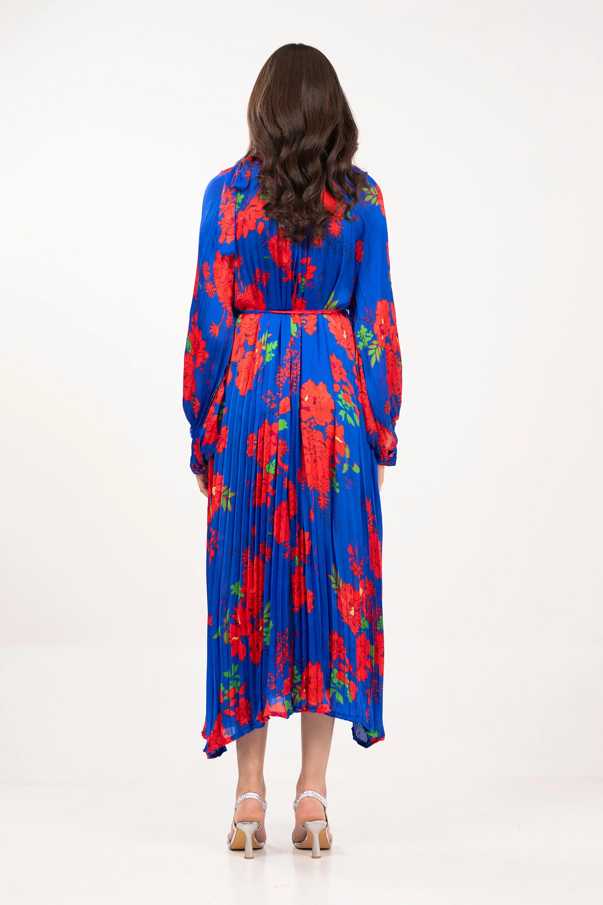 Pleated Printed Dress - Image 7