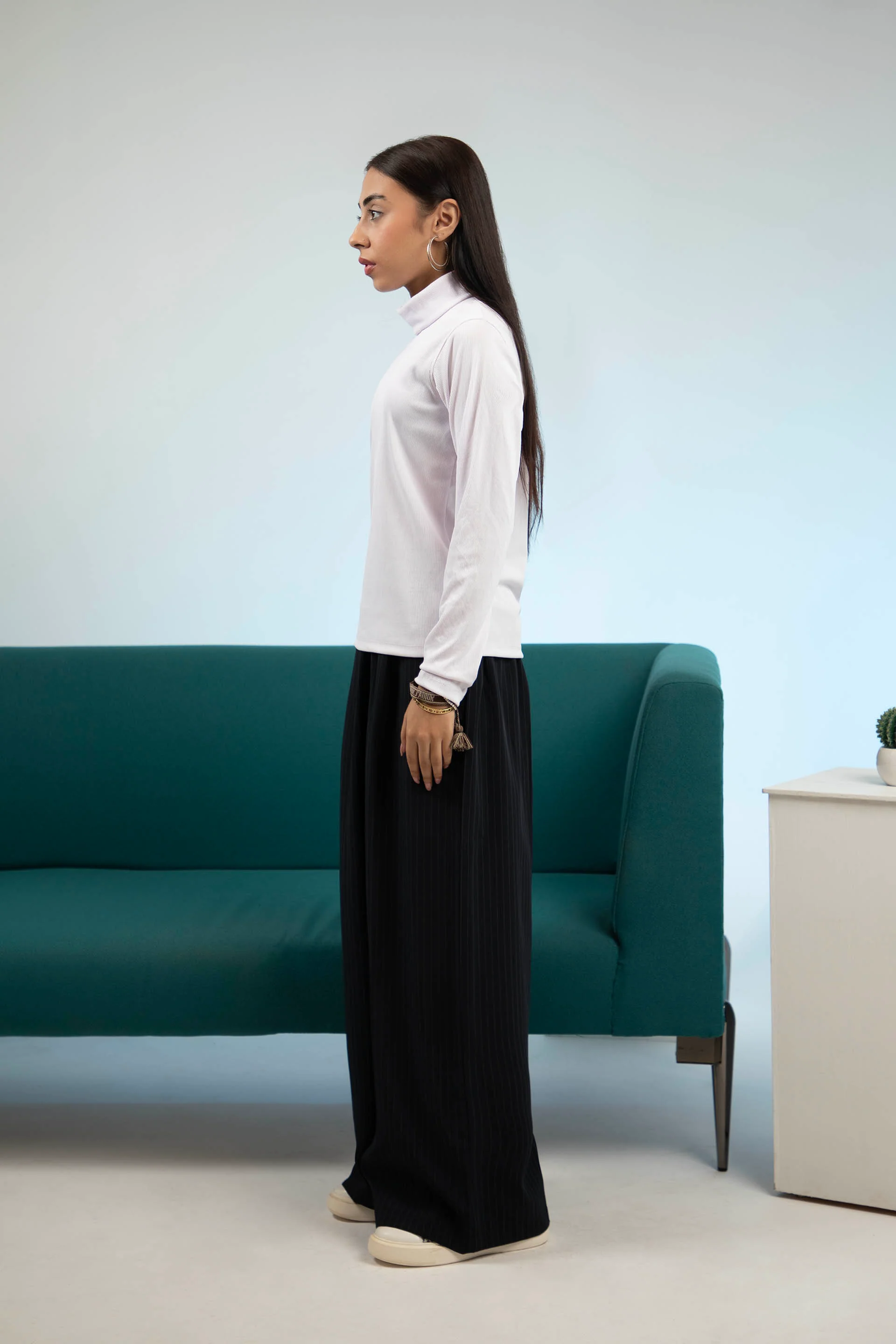Rib High Neck White - Image 3
