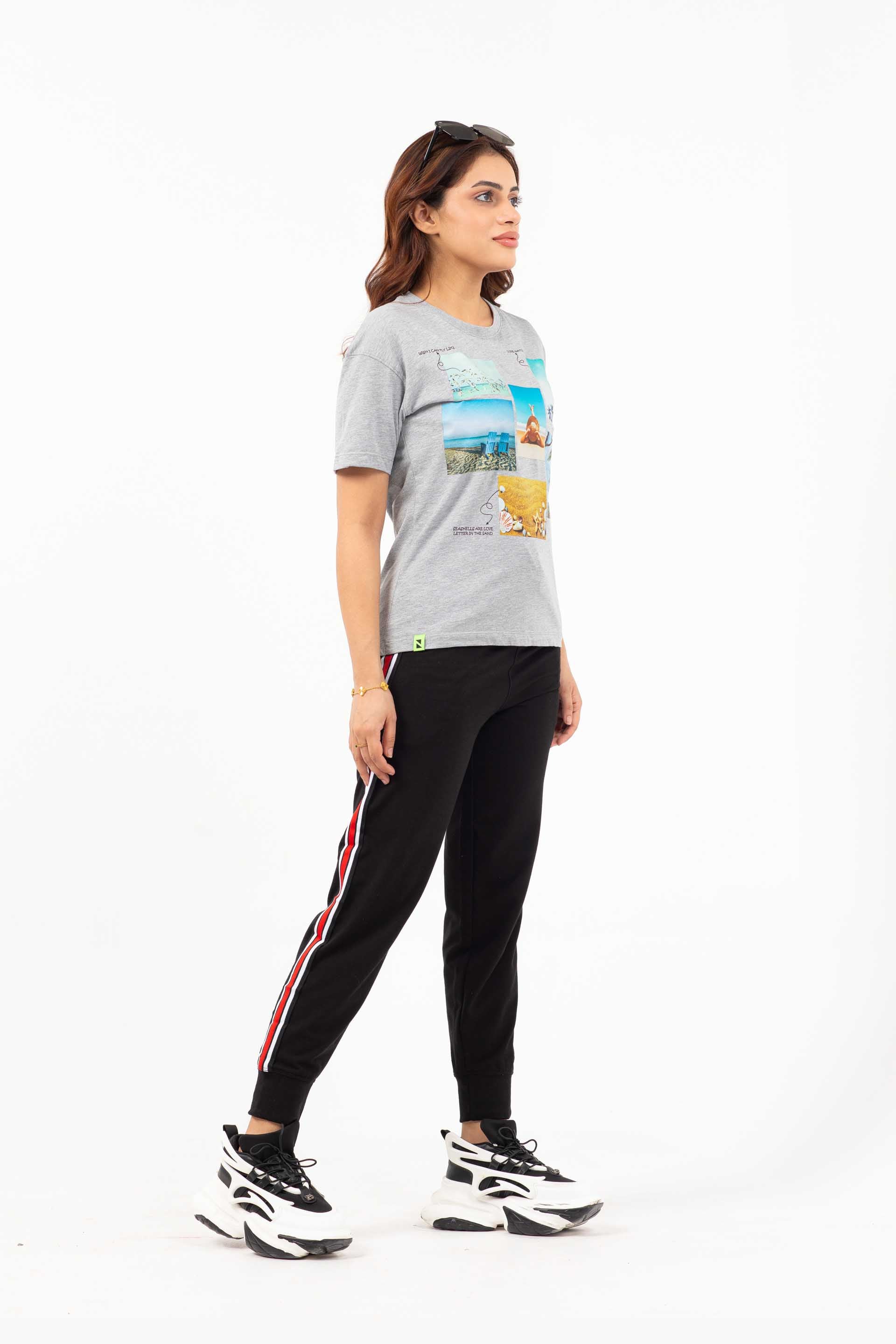 Beach Tee Grey - Image 3