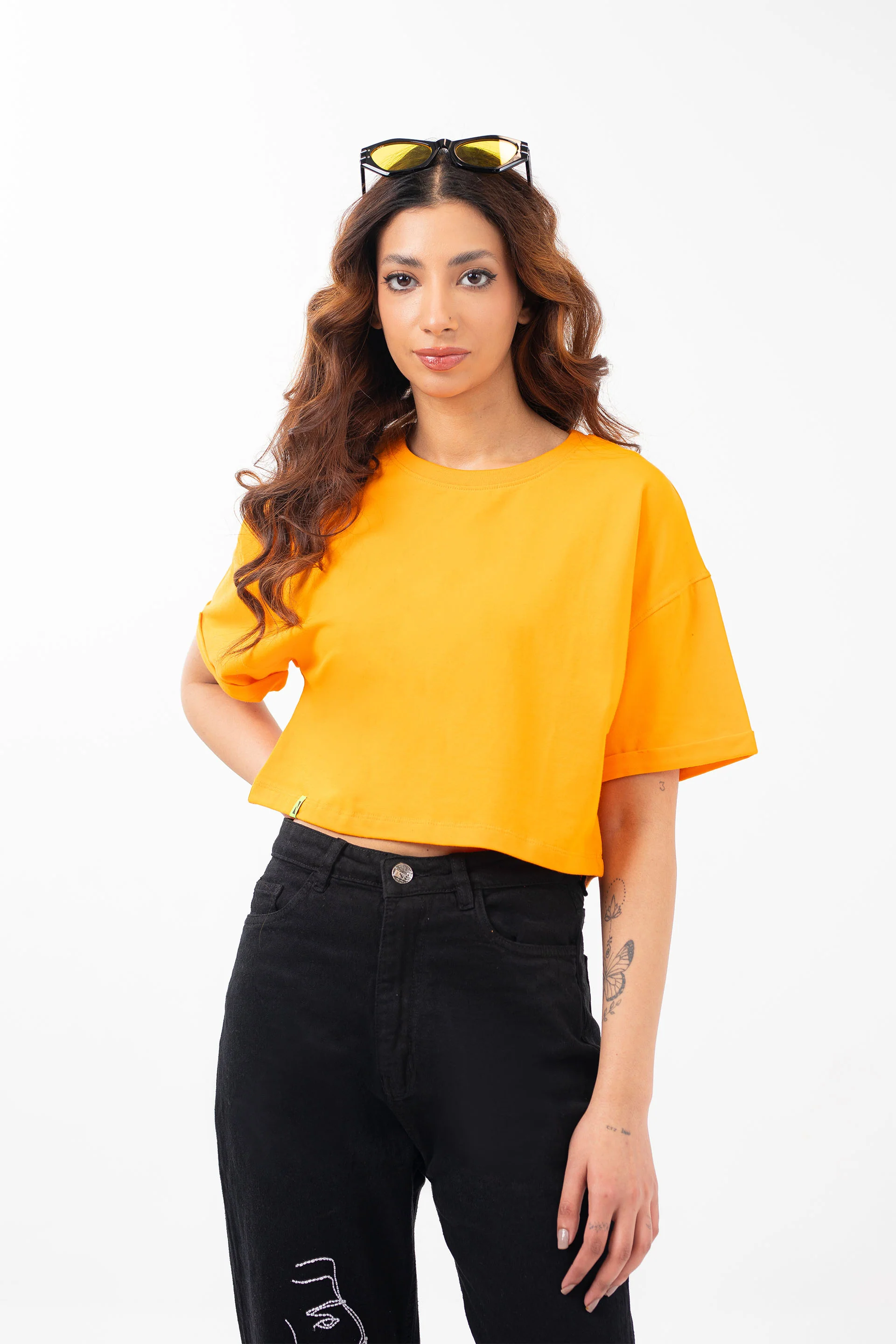 Basic Crop Tee Orange - Image 2