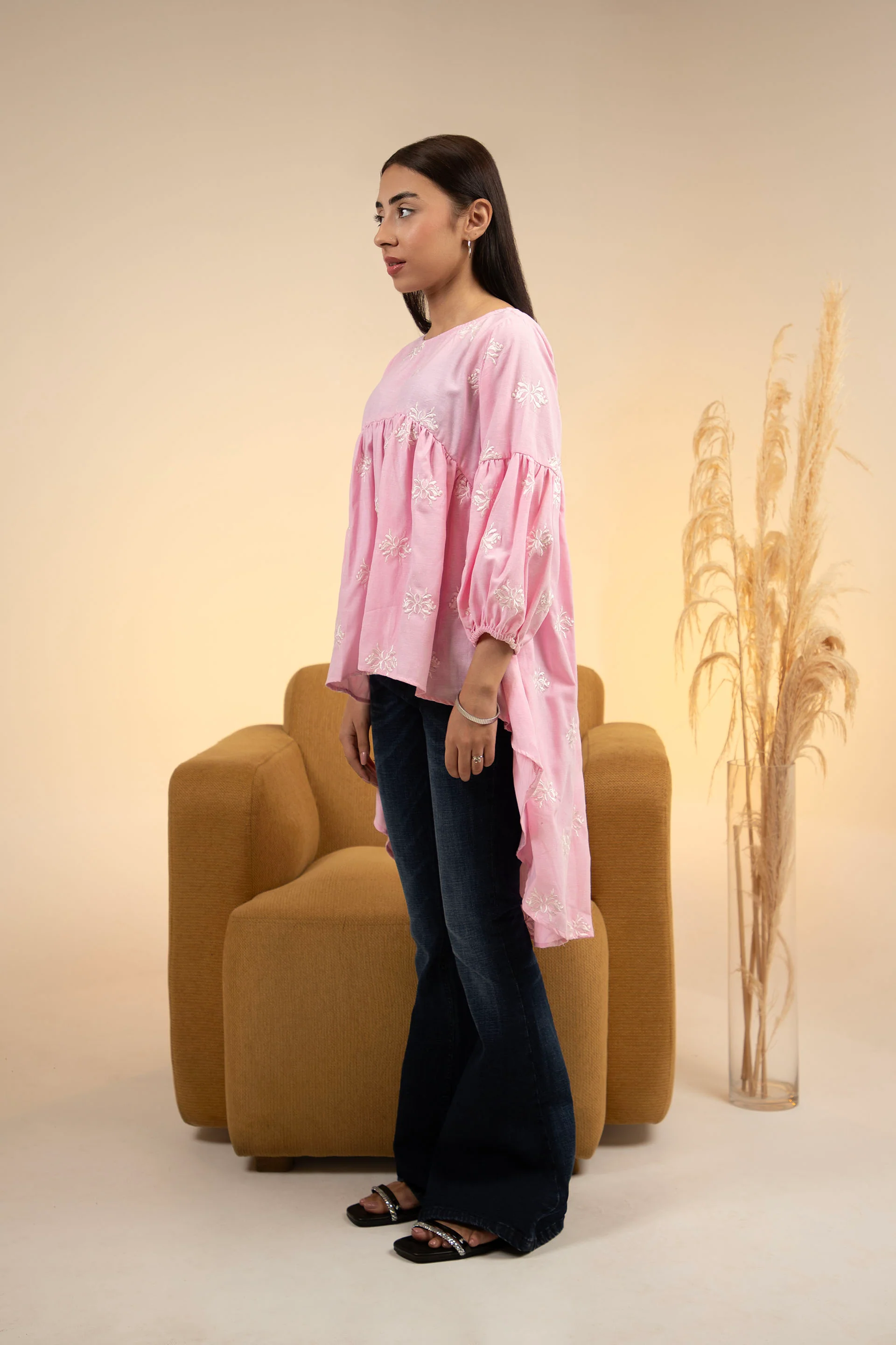 Embroidered Shirt Pink - Image 3