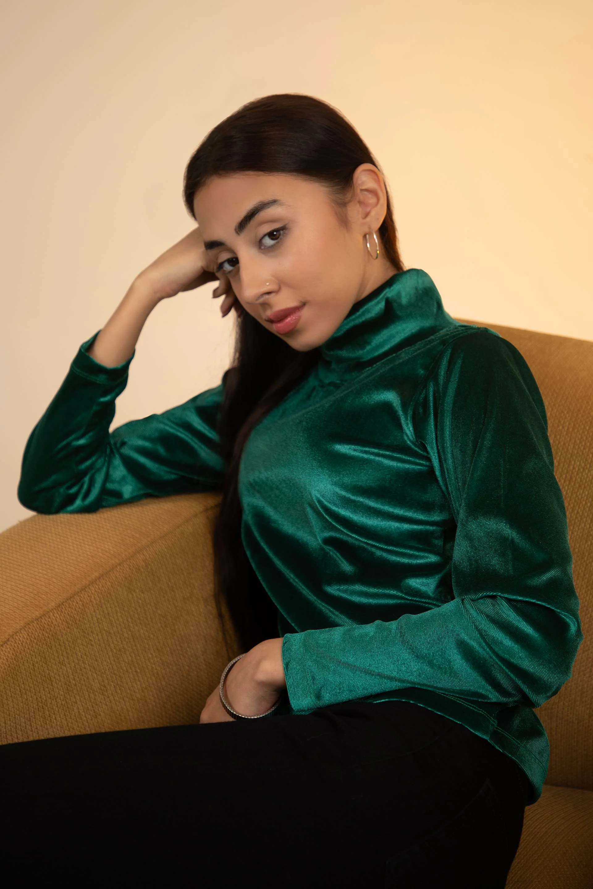 Velvet Hightneck Green - Image 4