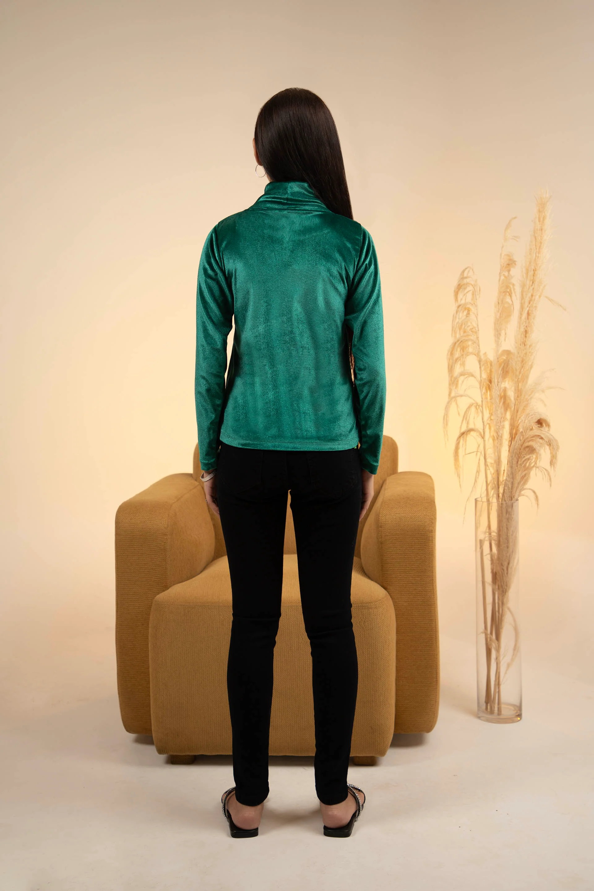 Velvet Hightneck Green - Image 5
