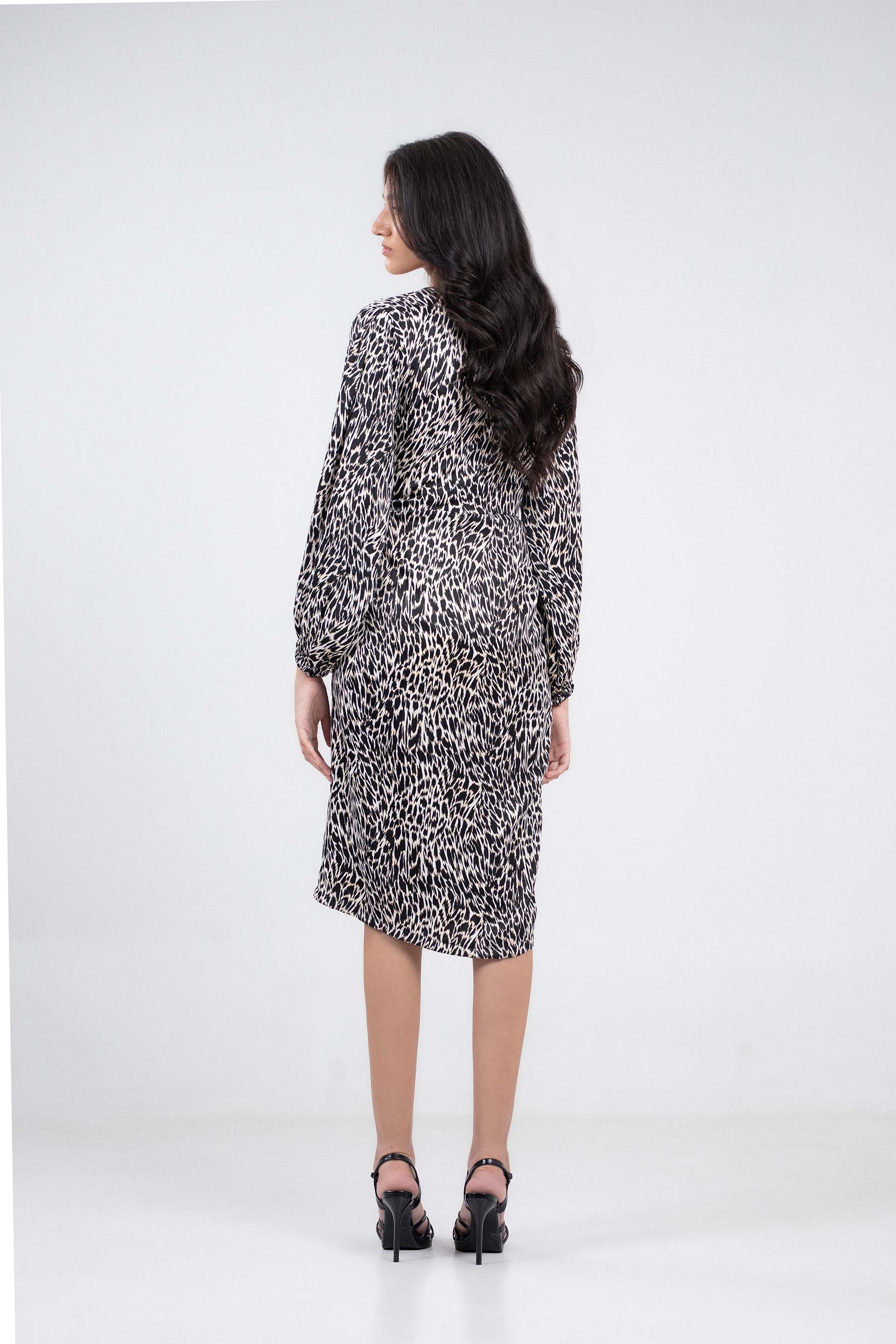 Printed Wrap Dress - Image 5